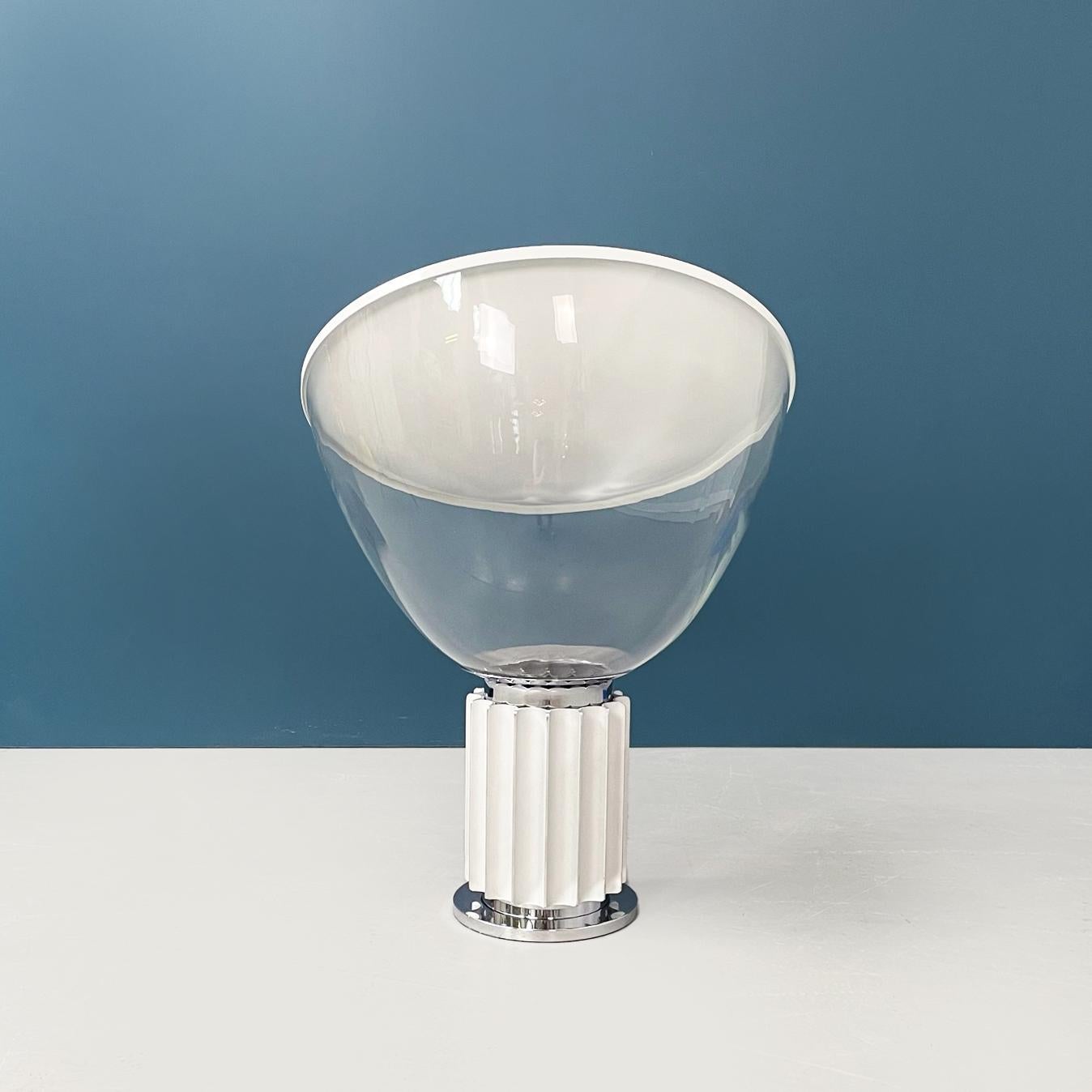 Mid-20th Century Italian White Taccia Lamp by Achille and Pier Giacomo Castiglioni for Flos, 1962
