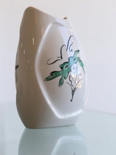 Italian White Vase with Three Different Faces by Verbano, Italy, 1960s
