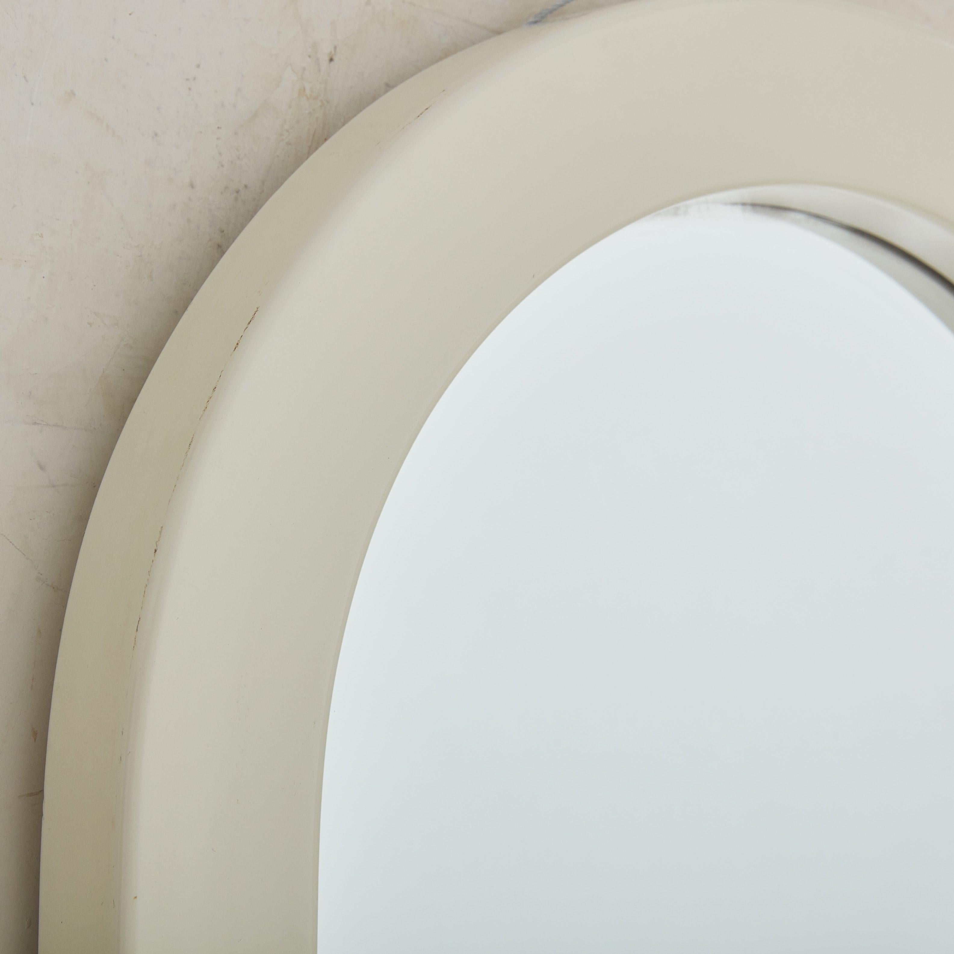 Italian White Wood Wall Mounted Console + Mirror, 1960s For Sale 2