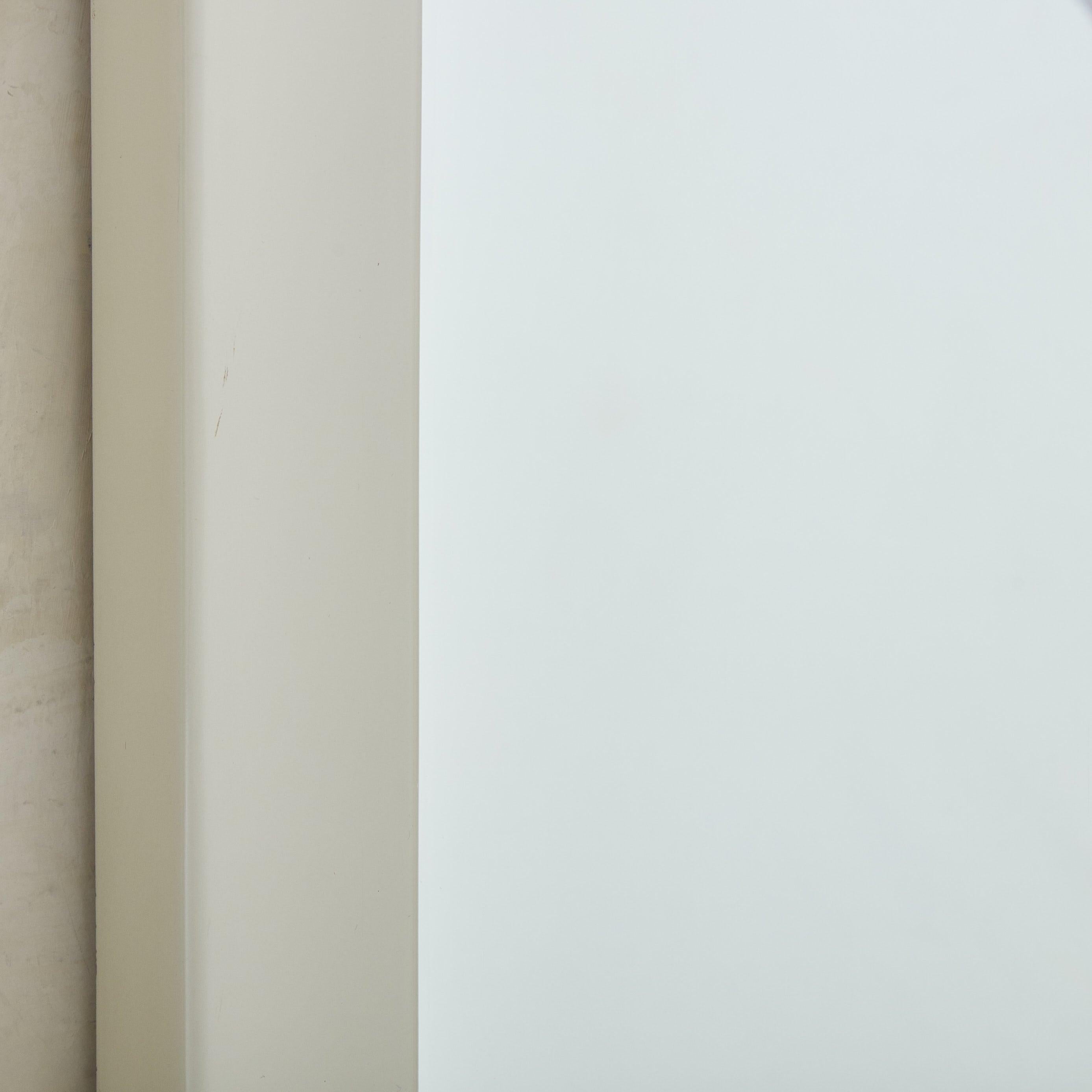 Italian White Wood Wall Mounted Console + Mirror, 1960s For Sale 4