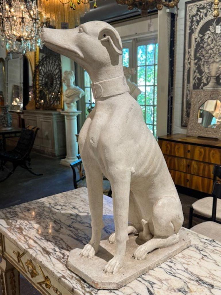 Italian Whitewashed Whippet In Good Condition For Sale In Dallas, TX