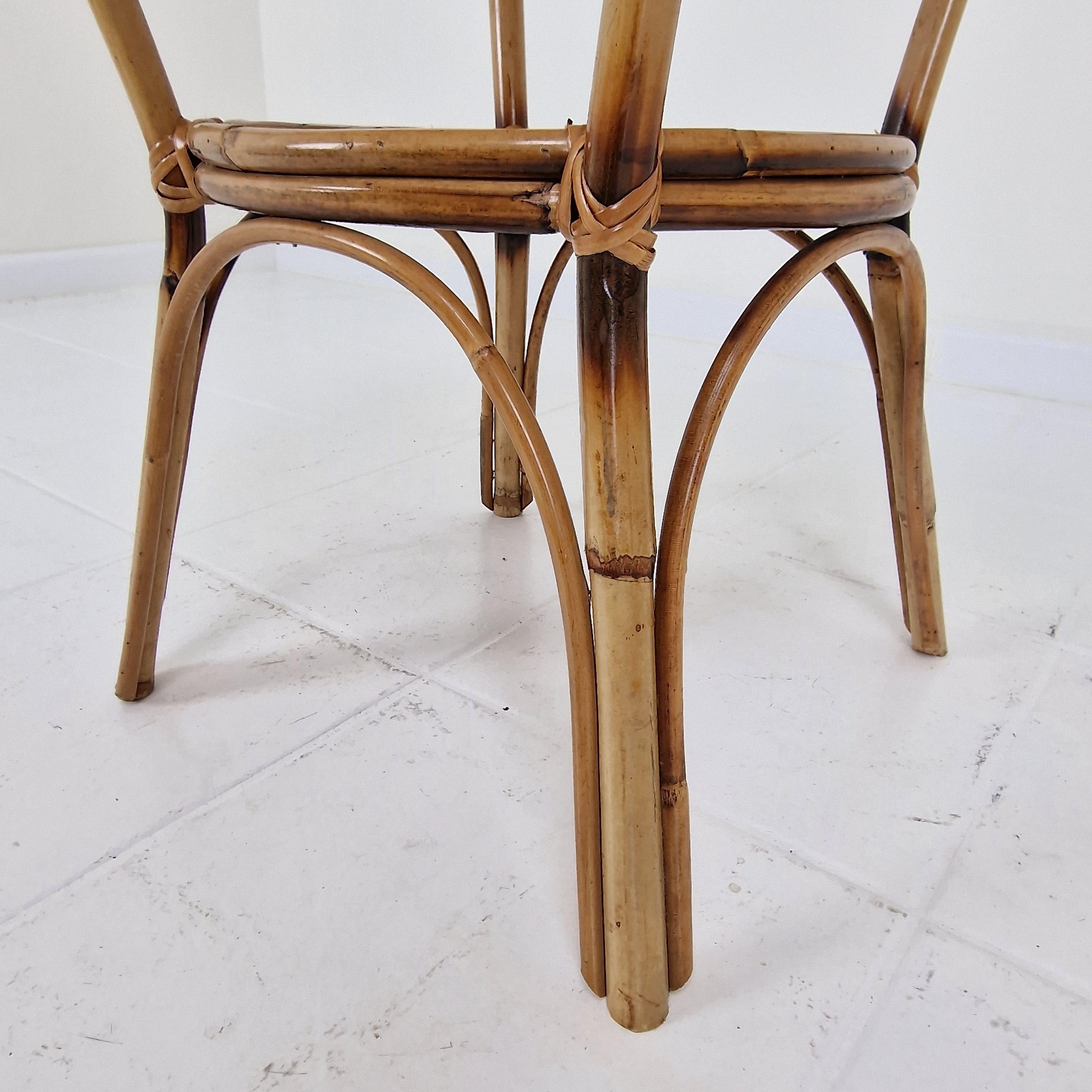 Italian Wicker and Rattan Coffee Table, 1970s For Sale 5