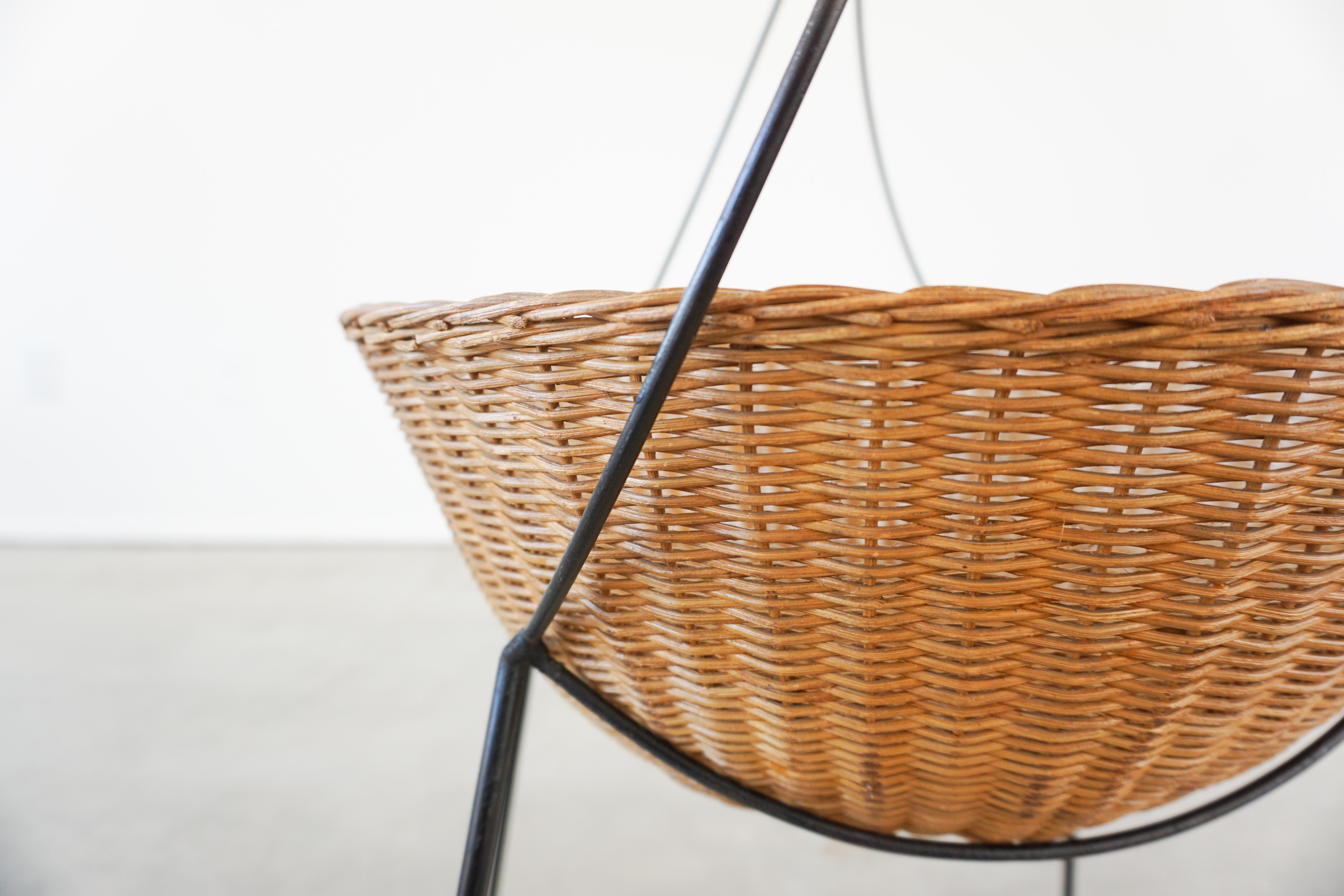 Mid-20th Century Italian Wicker Catch All