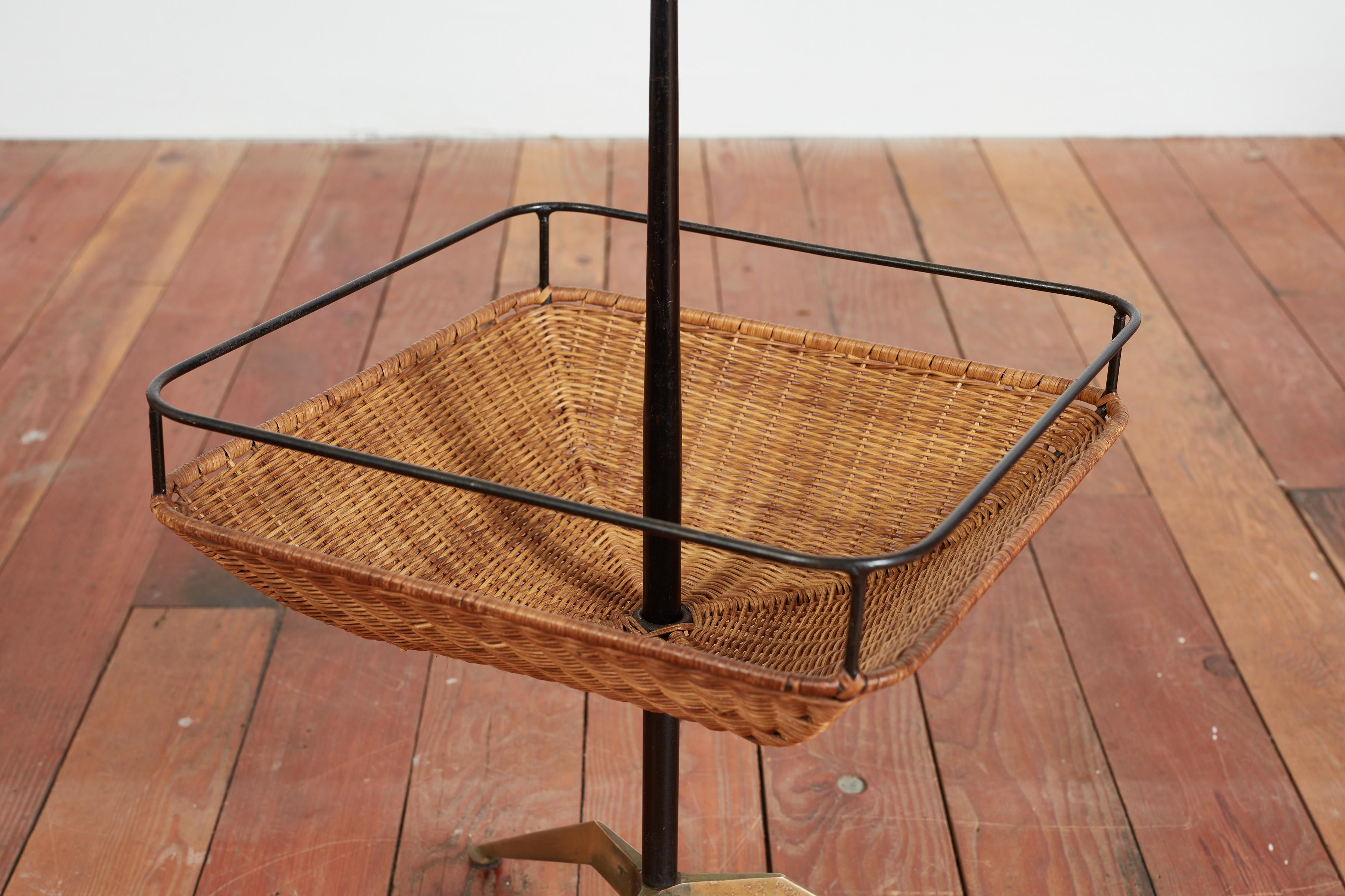 Mid-20th Century Italian Wicker Catchall  For Sale