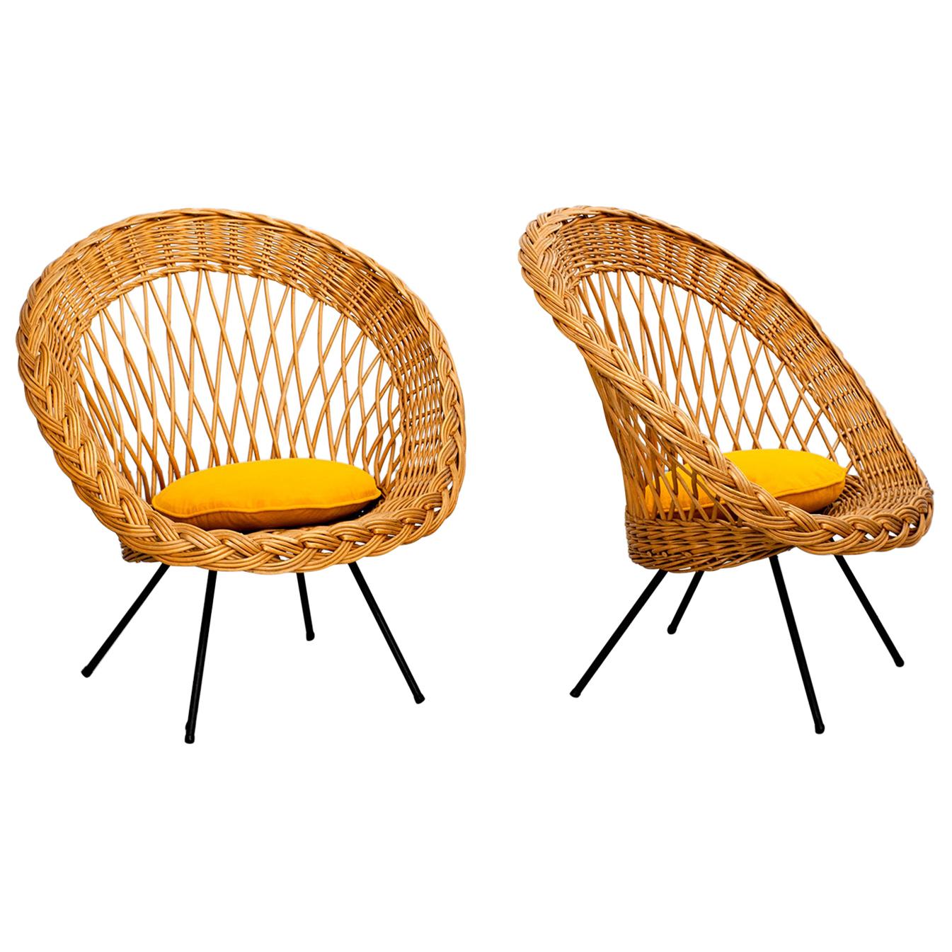 Italian Wicker Chairs