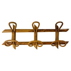 Italian Wicker Coat Rack, circa 1960
