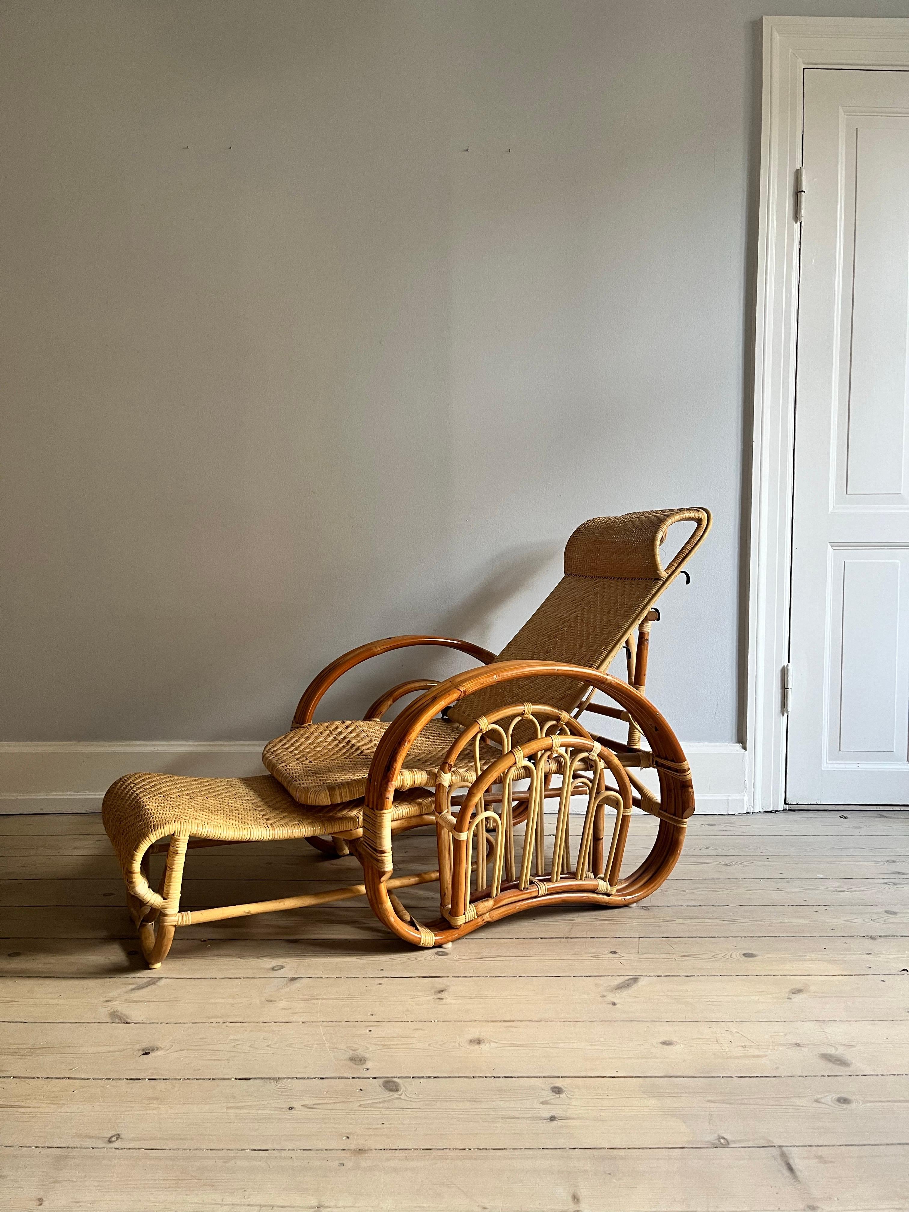 Country Chaise de salon / chaise pliante en osier / rotin italien