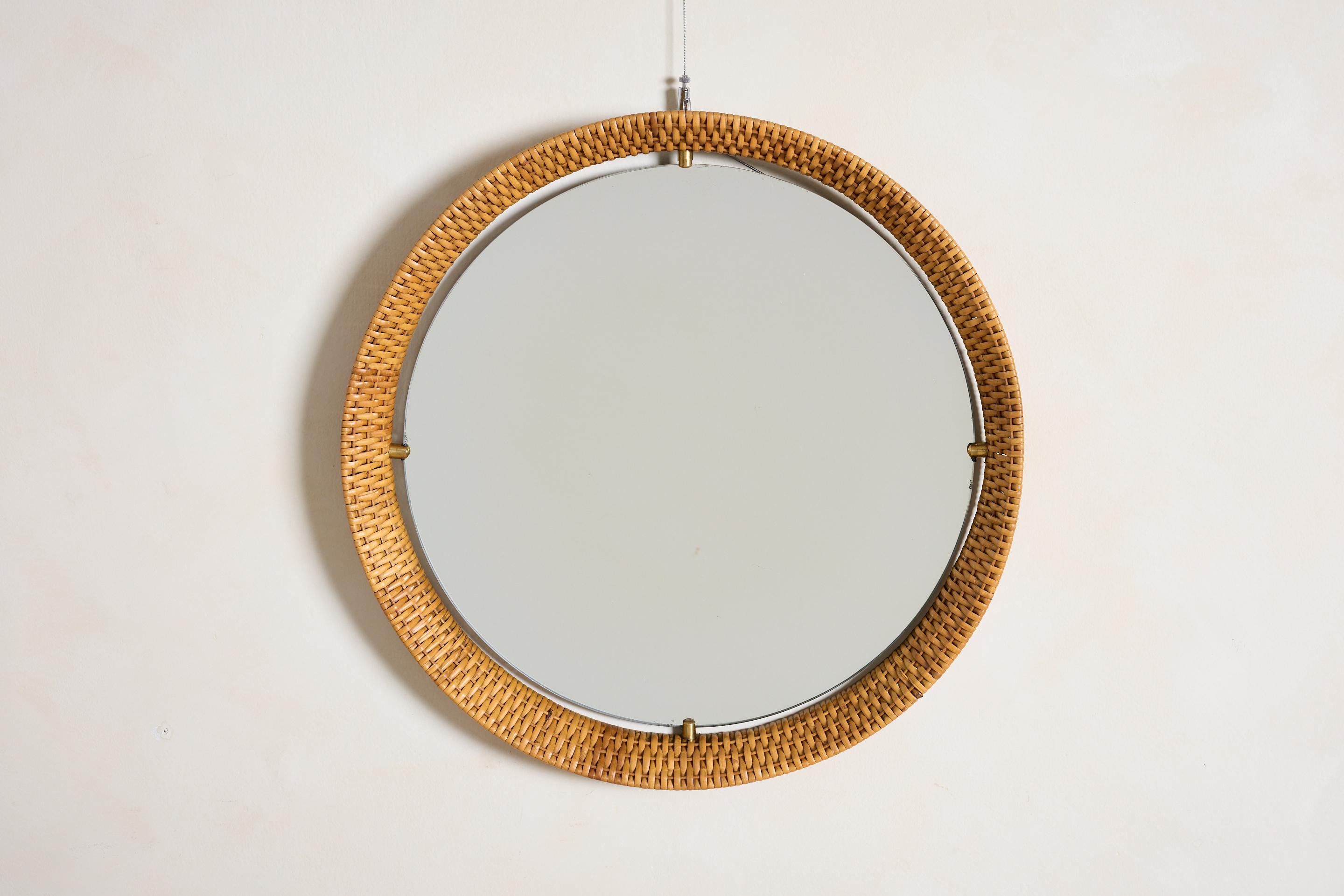 Miroir en osier italien en vente 4