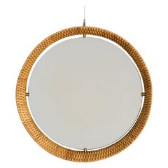 Miroir en osier italien