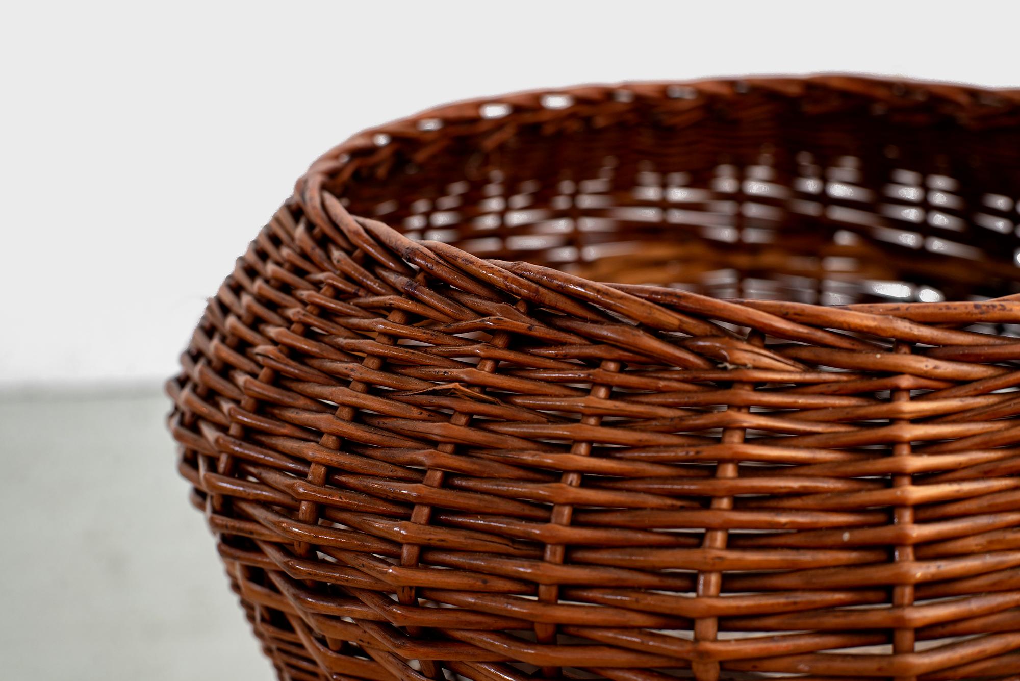 Mid-20th Century Italian Wicker Planter