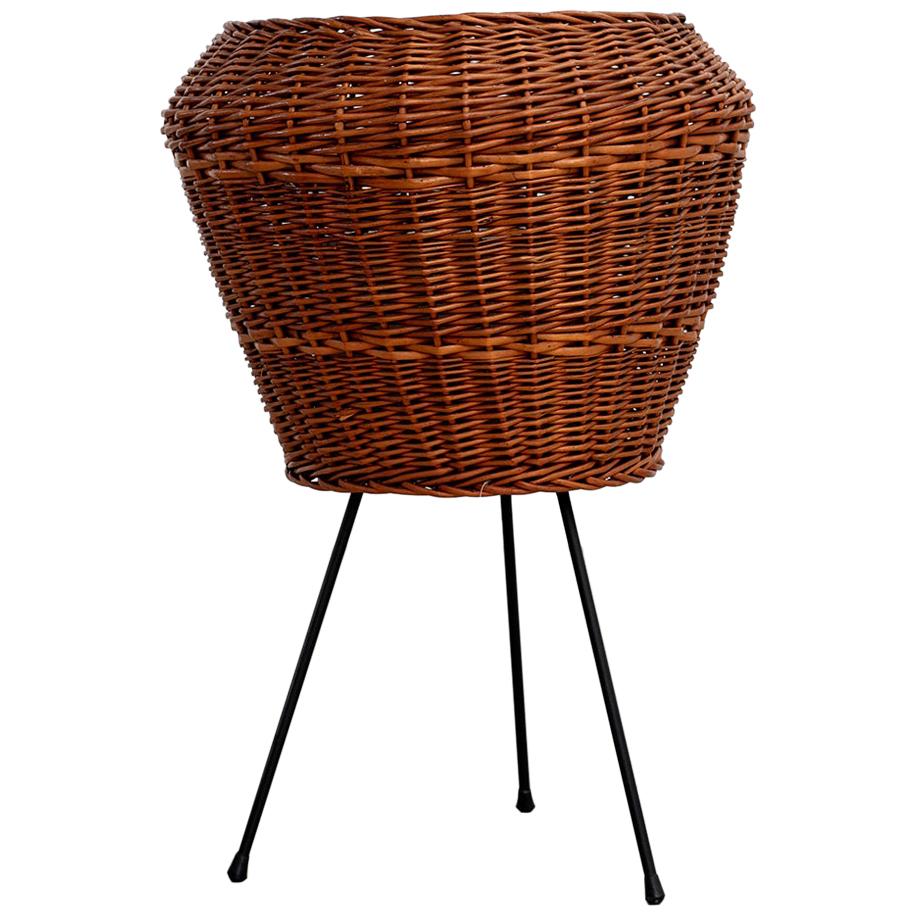Antique Wicker Planter at 1stDibs