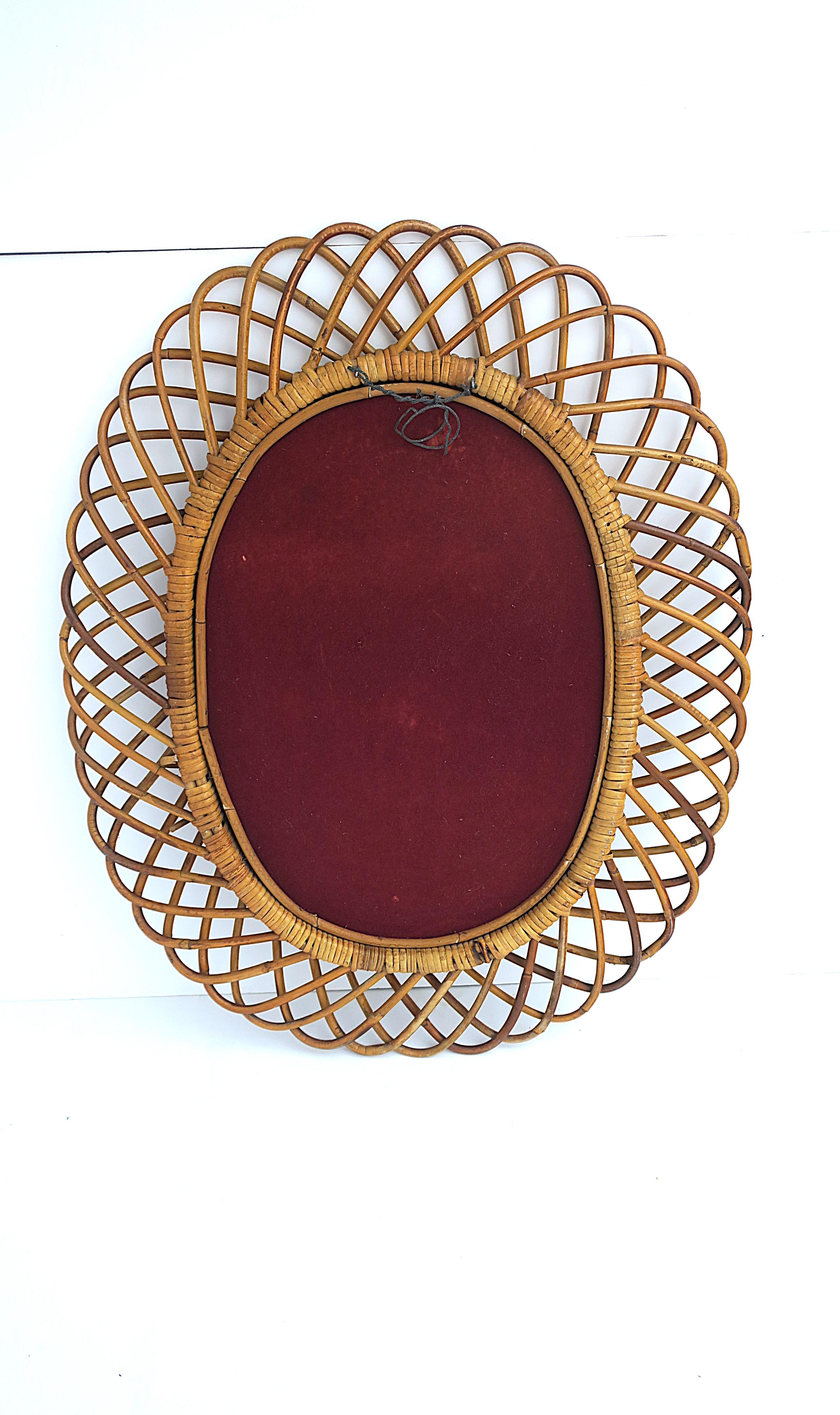 Italian Wicker Wall Mirror 5