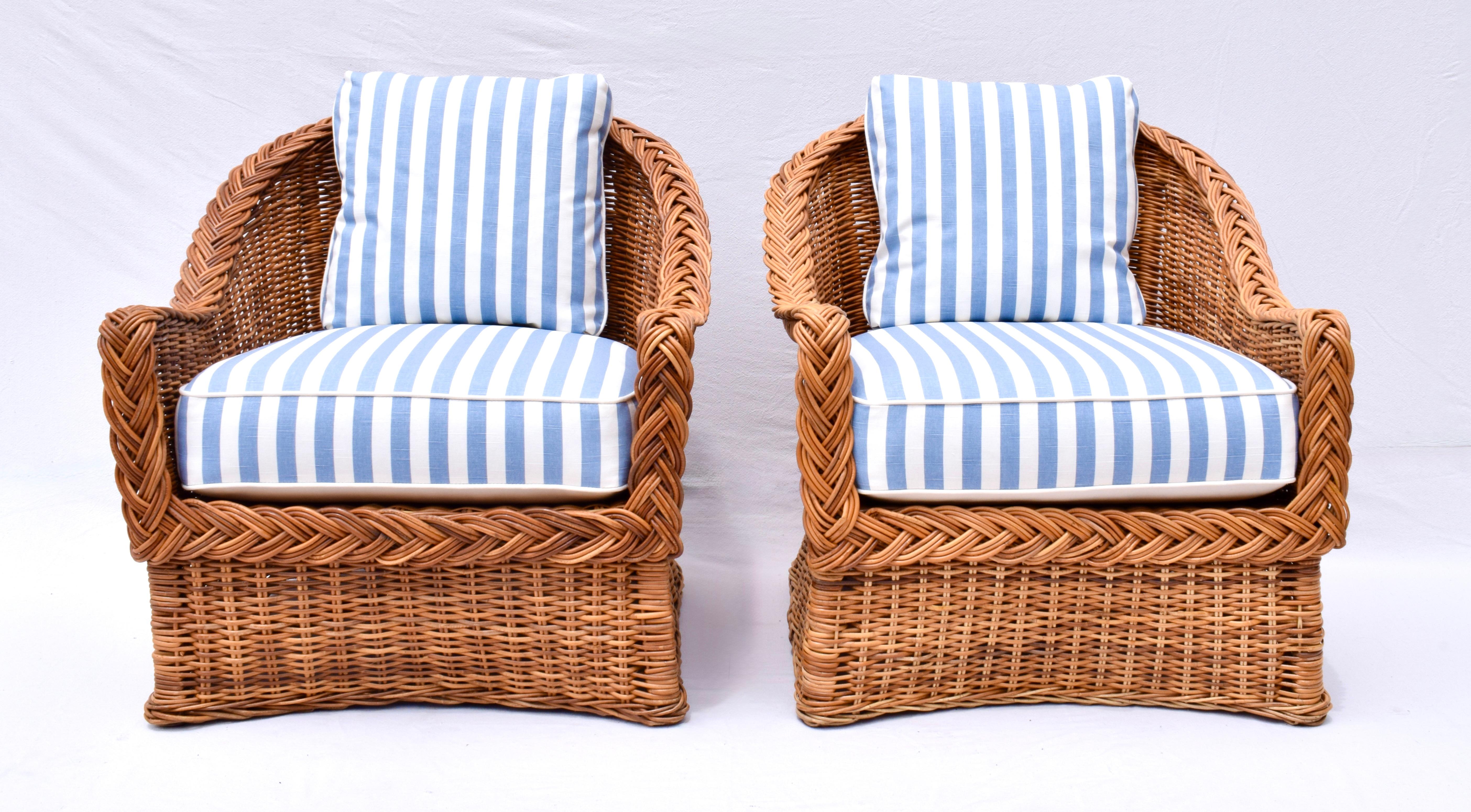 Organique Ensemble en rotin tressé Italian Wicker Works en vente