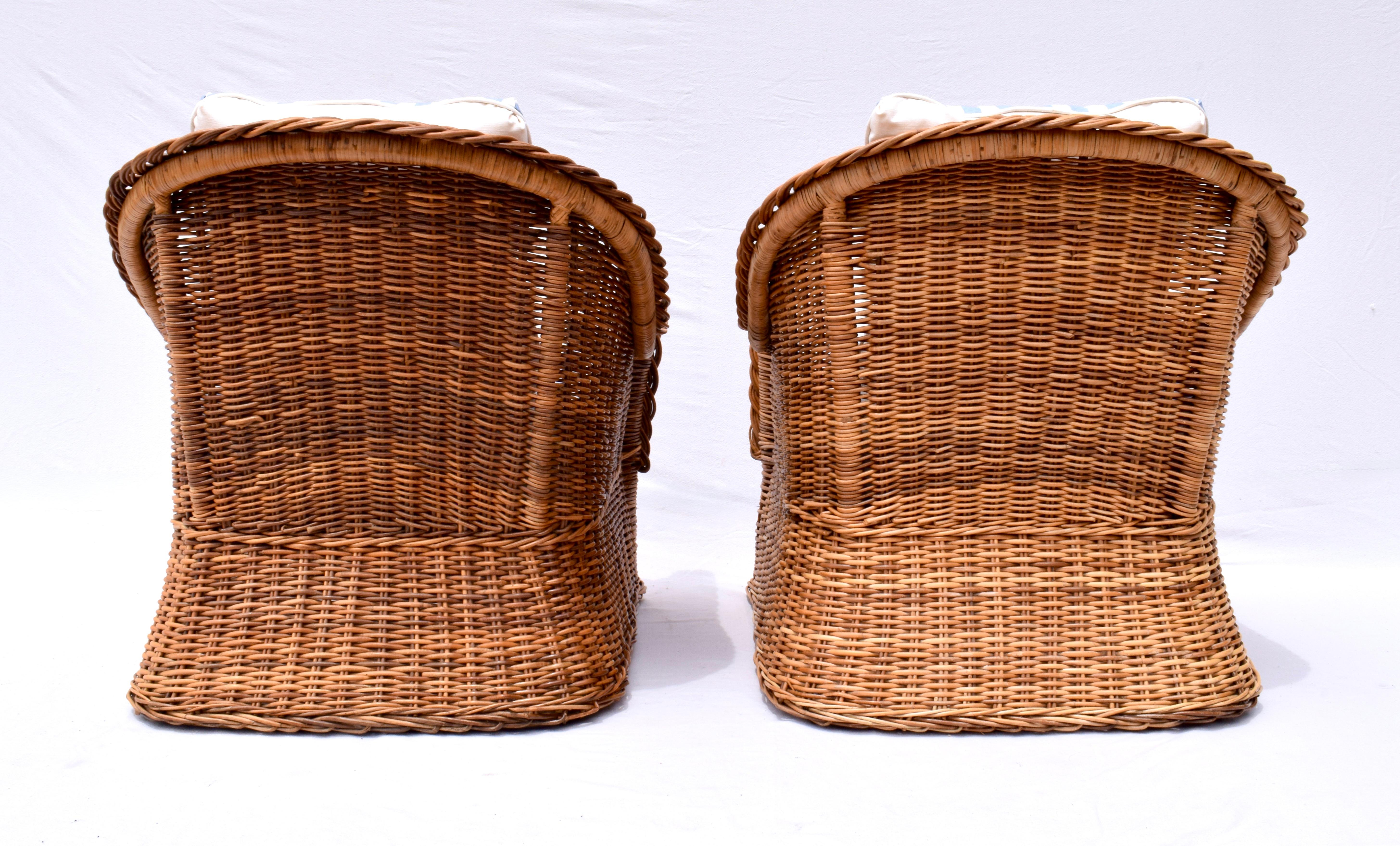 Ensemble en rotin tressé Italian Wicker Works en vente 1