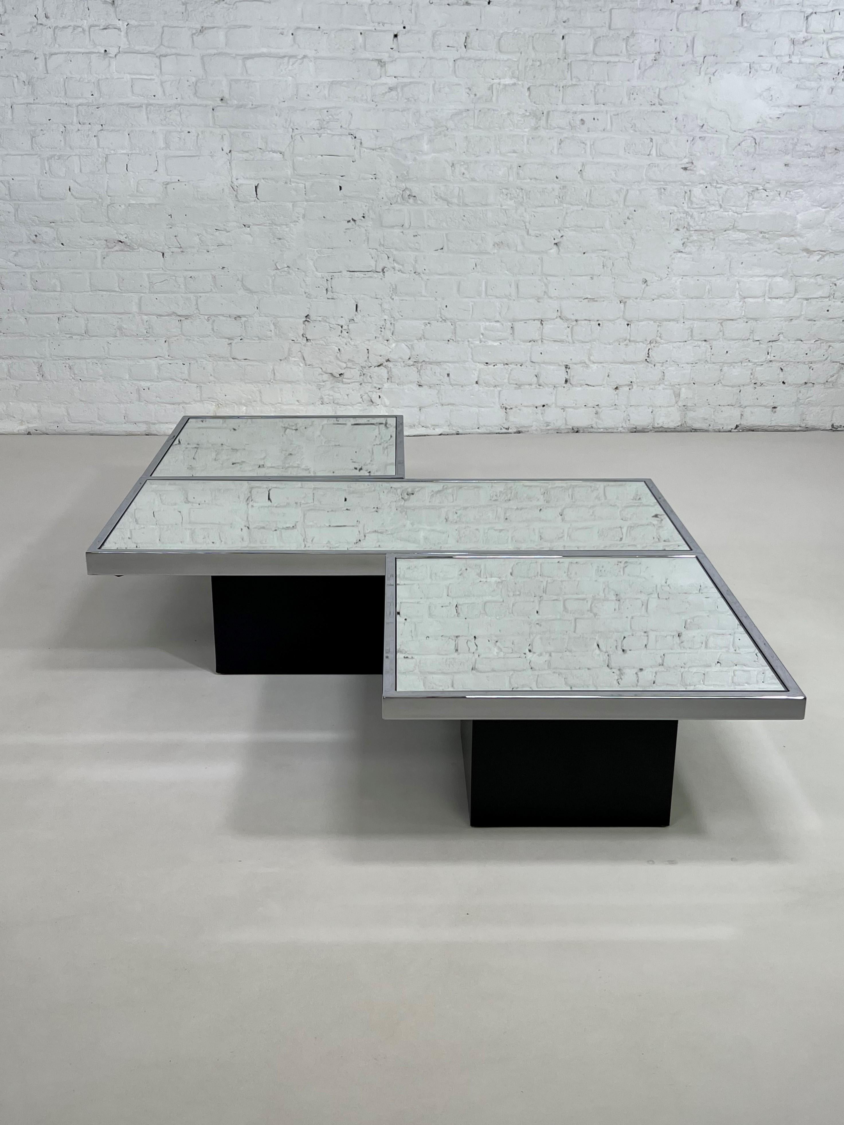 Italian Willy Rizzo 1970s Design Coffee Tables Set 5