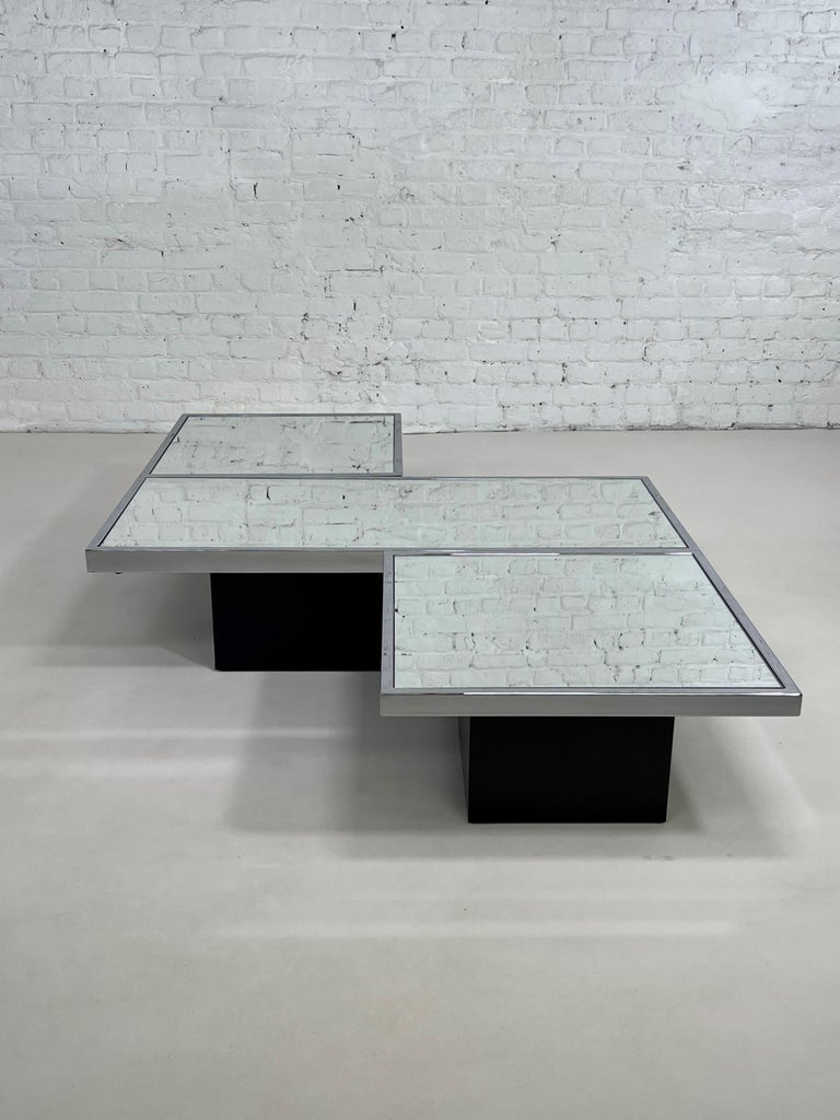 Italian Willy Rizzo 1970s Design Coffee Tables Set For Sale 5
