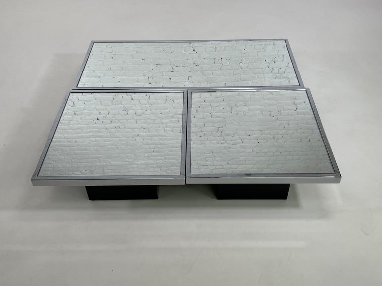 Italian Willy Rizzo 1970s Design Coffee Tables Set For Sale 10