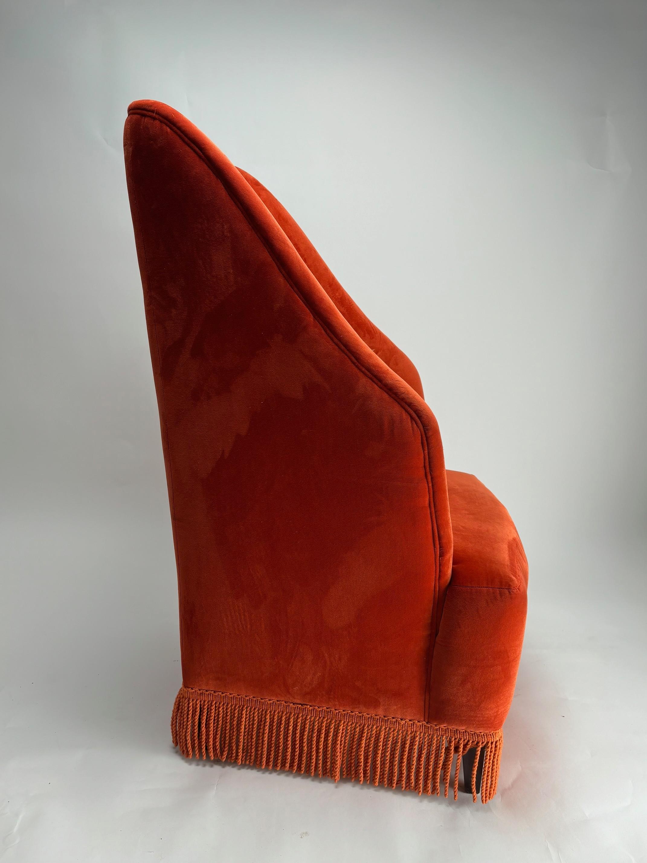 Sillón italiano orejero de estilo moderno de mediados de siglo en Bueno estado para la venta en Argelato, BO