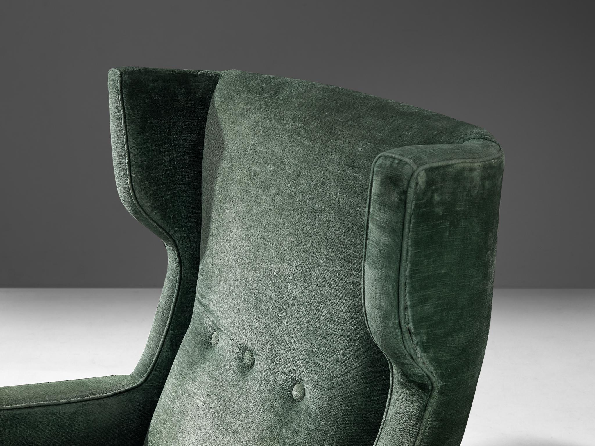 olive green velvet chair
