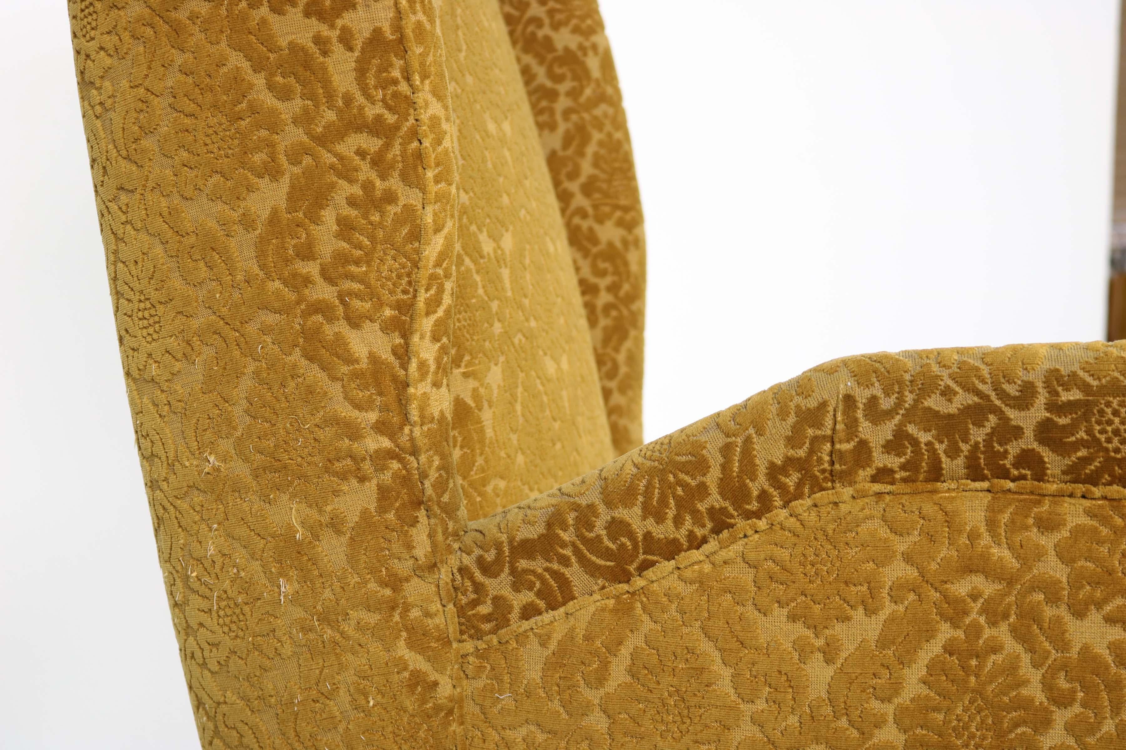 Italian Wingback Chair in original condition, Produced by I.S.A. Bergamo, 1950s For Sale 7