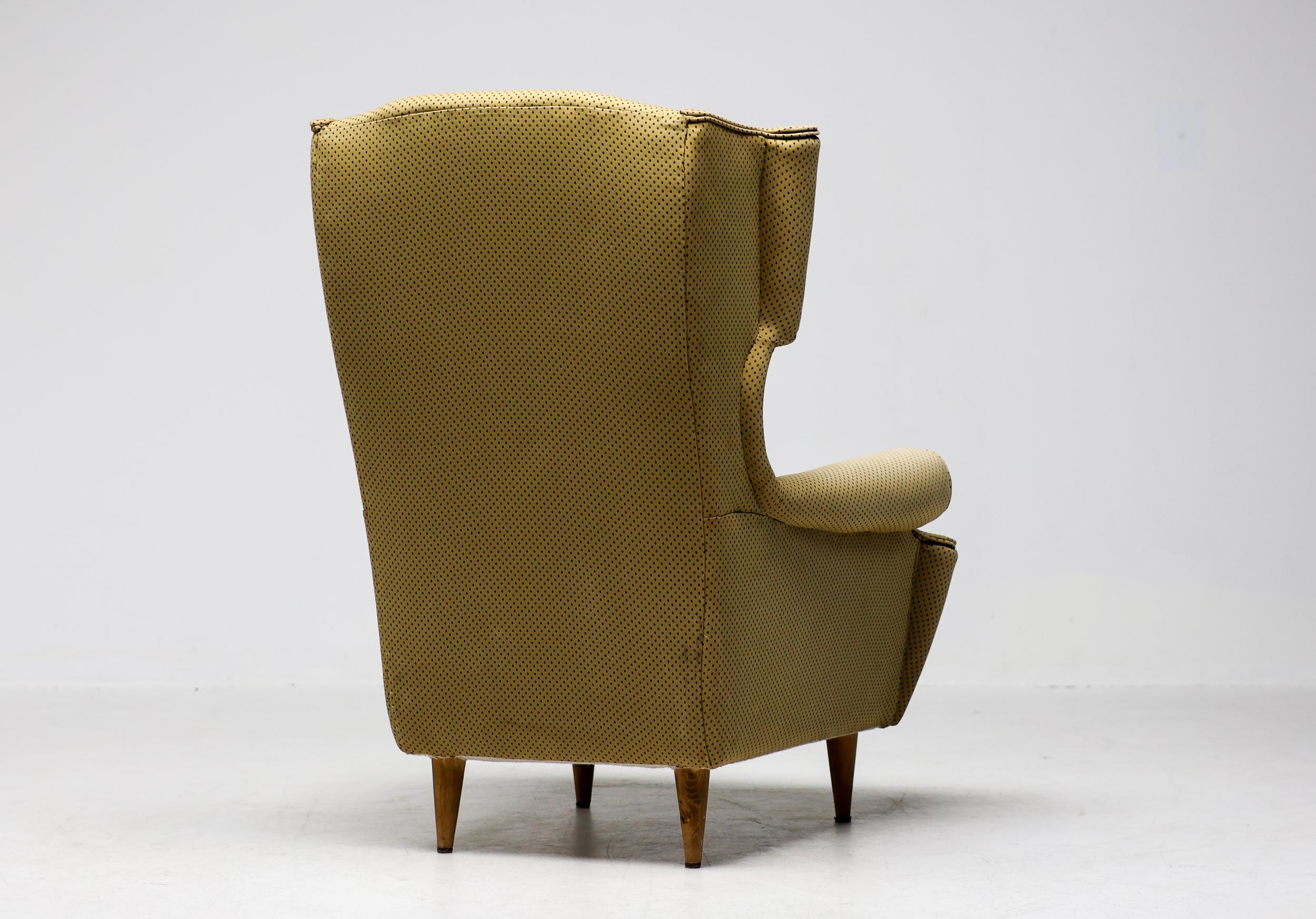 Mid-Century Modern Chaise à dossier italien, I+I. Bergamo, vers 1950 en vente