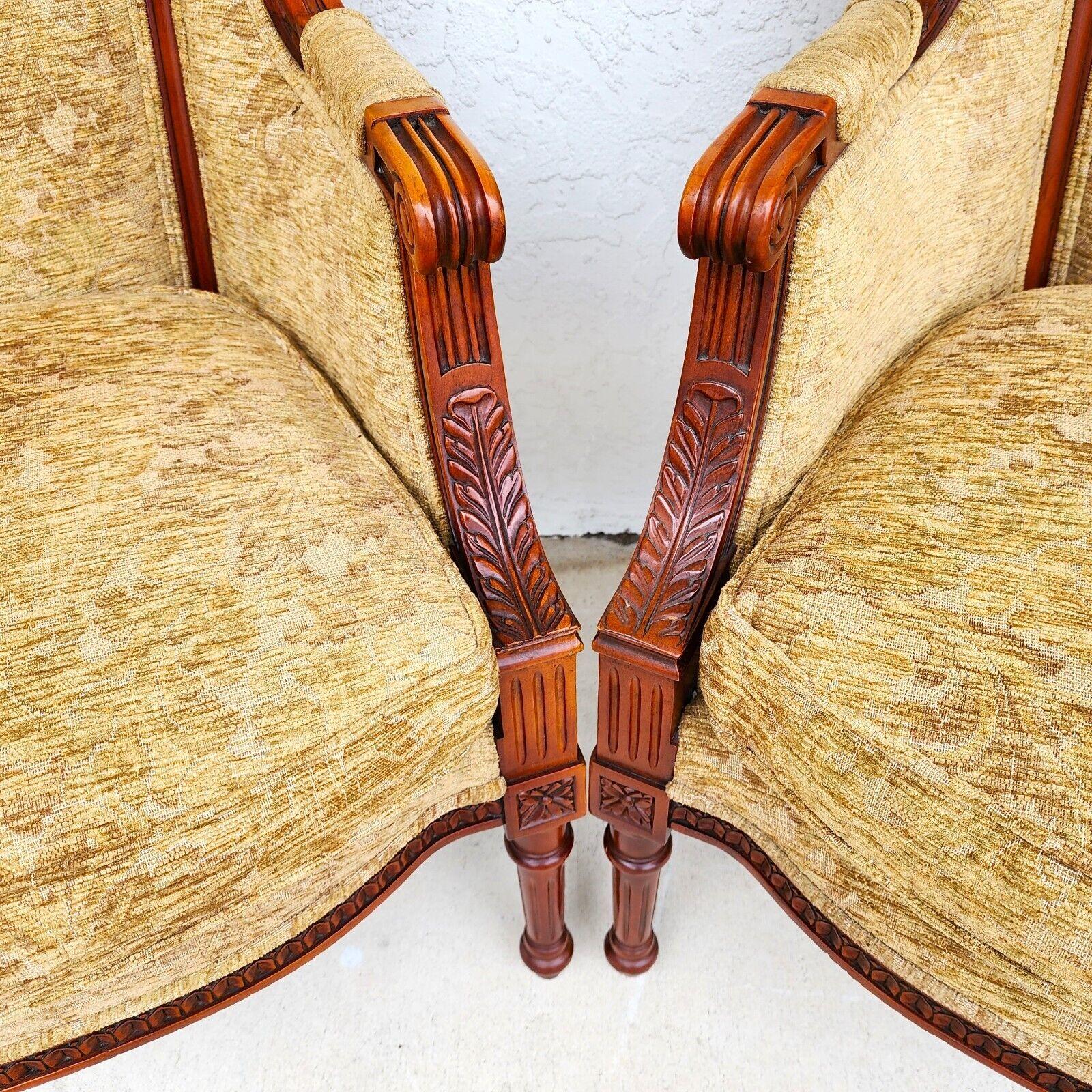 Cotton Italian Wingback Chairs by HARRIS MARCUS