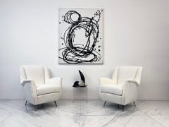 Italian Wingback Lounge Chairs, A Pair, ISA Bergamo, 1960's