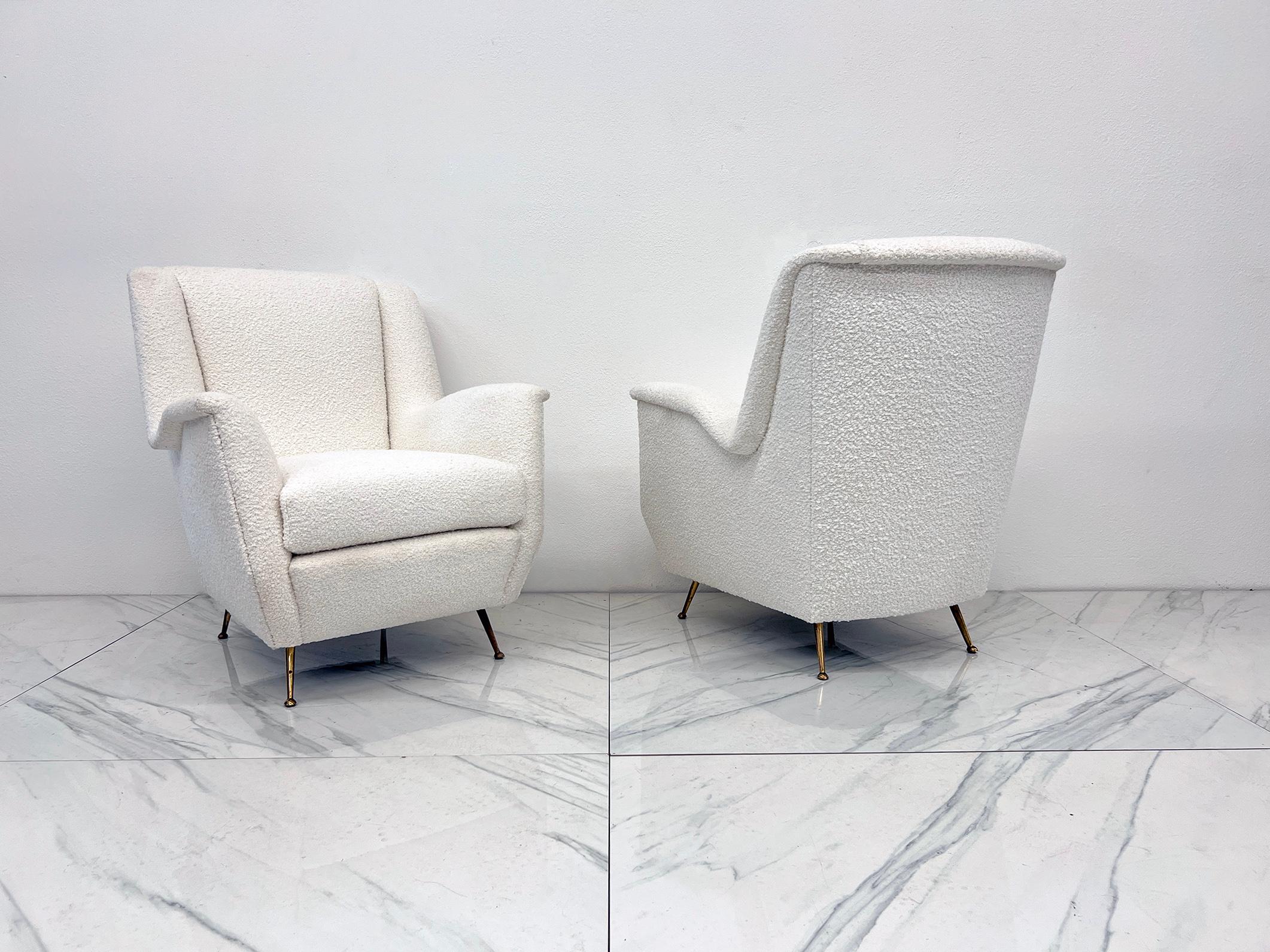 Mid-Century moderno Sedie a dondolo italiane, una coppia, ISA Bergamo, anni '60 in vendita