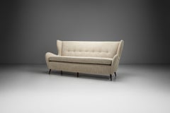 Italian Wingback Three-Seater Sofa, Italy ca 1950s