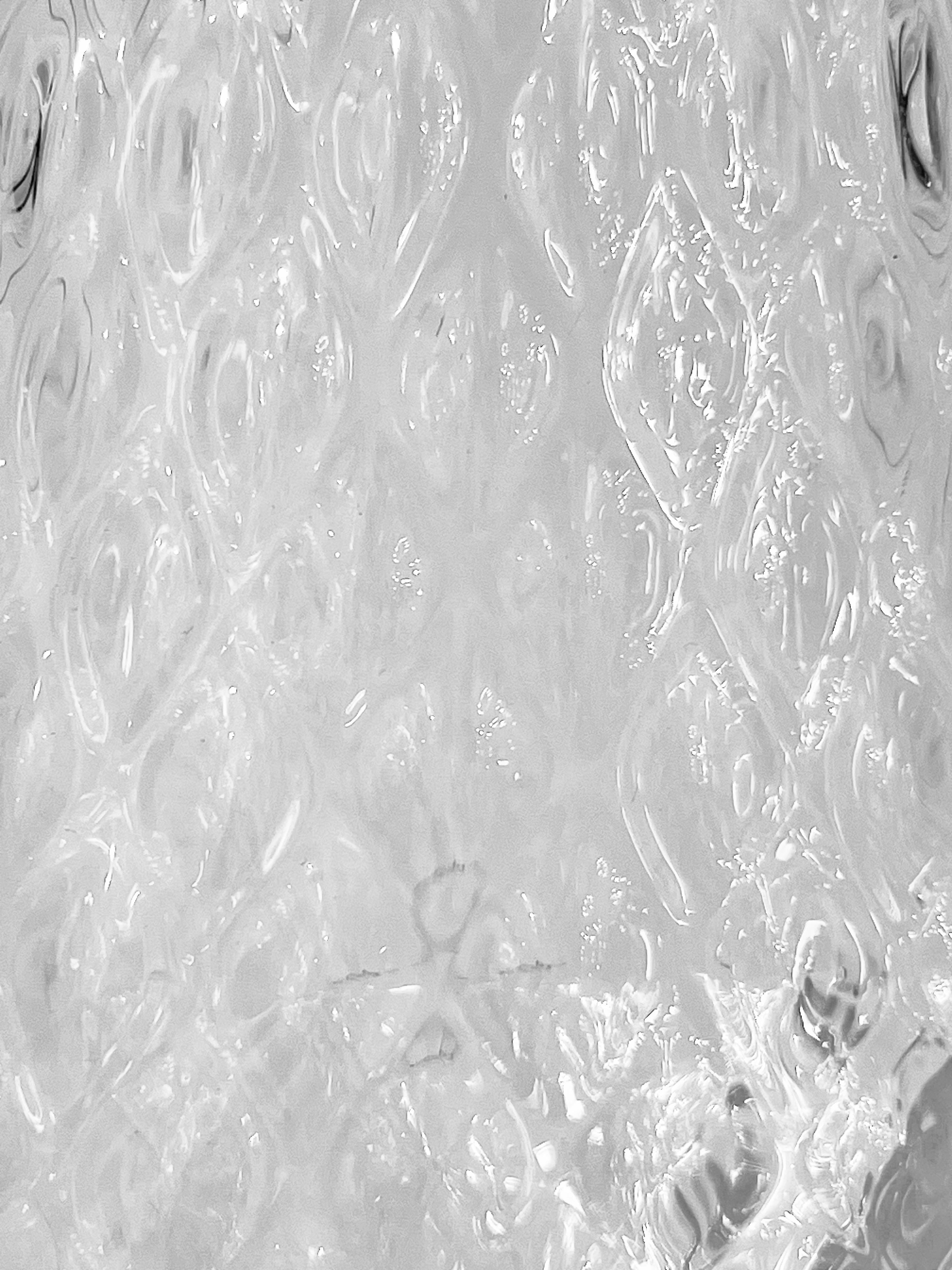 Mini-lampe de table portative en acier brossé et verre de cristal italien sans fil / Vase éclairé en vente 2