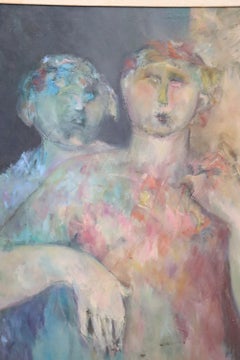 Artista donna italiana Pittura a olio su tela, 1979, Giuliana Pardini