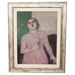 Italian Woman Artist Oil Painting on Canvas, 1983, Giuliana Pardini