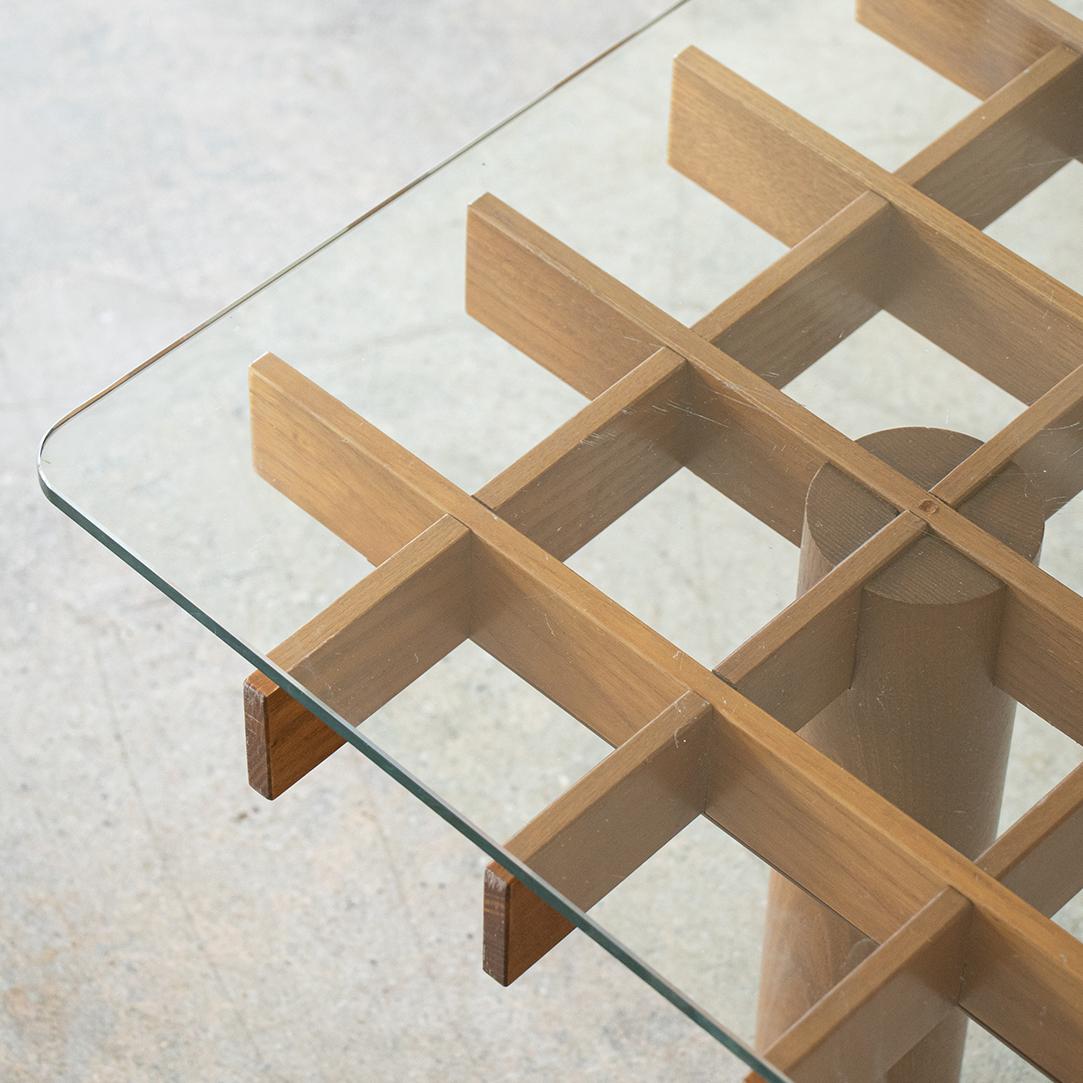 Italian Wood and Glass Coffee Table 4