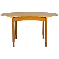 Italian Wood and Laminate 1960s Extensible Dining Table