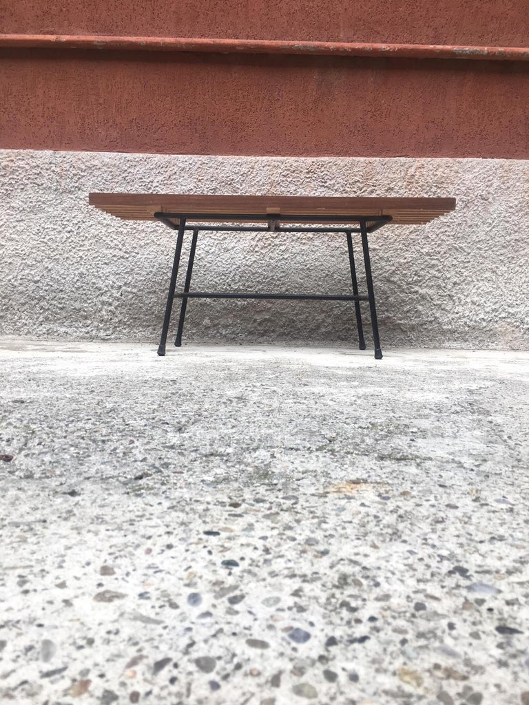 Italian Wood And Metal Bench 1950s For Sale At 1stdibs