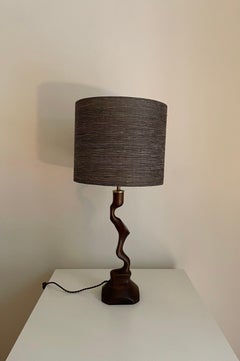 Lampada italiana in Wood e seta