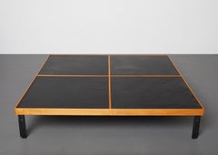 Italian Wood and Slate Coffee Table by Piero de Martini, Cassina 1980