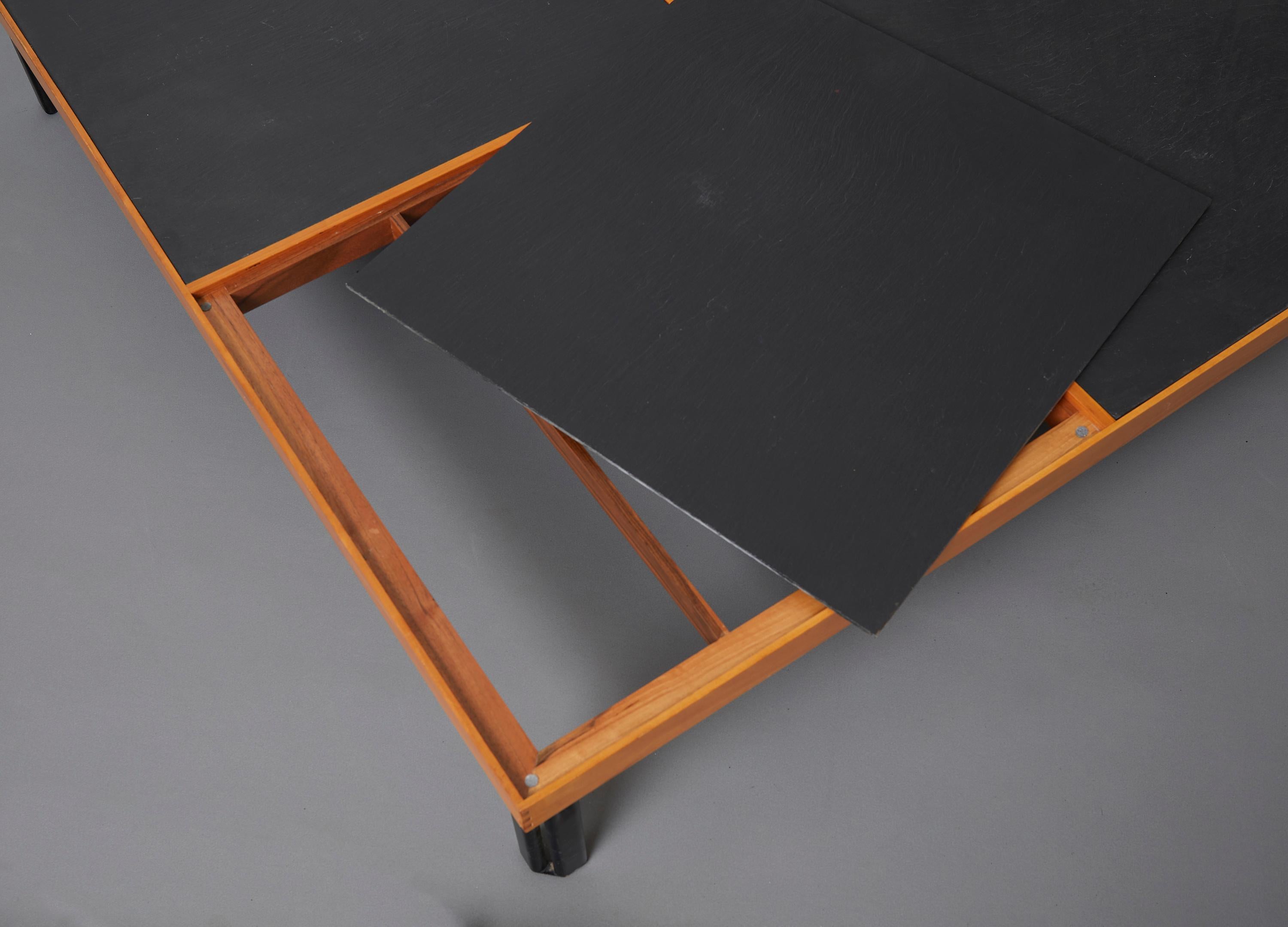 Italian Wood and Slate Coffee Table by Piero de Martini, Cassina 1980 1