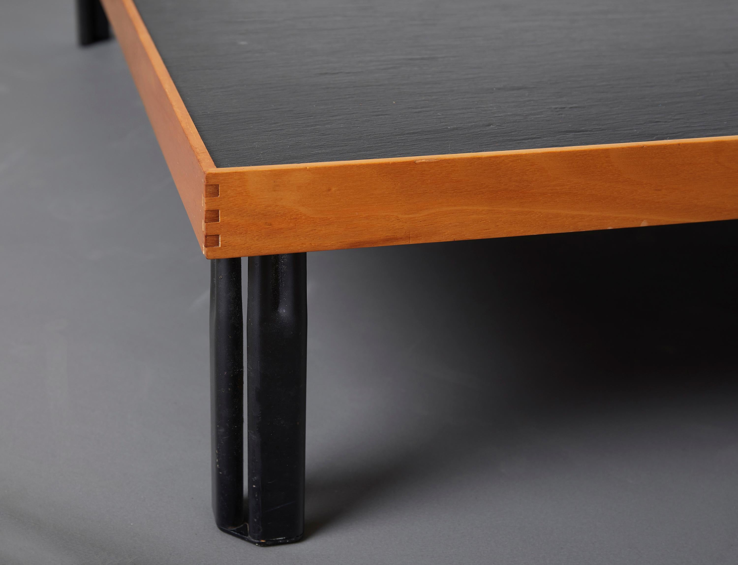 Italian Wood and Slate Coffee Table by Piero de Martini, Cassina 1980 2