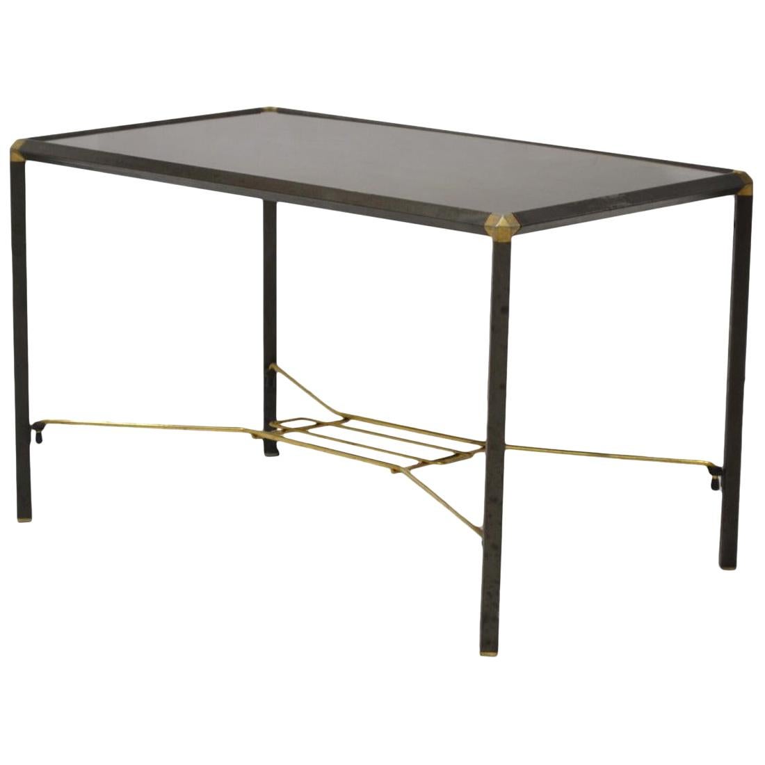 Steel and Blue Perspex Coffee Table For Sale at 1stDibs
