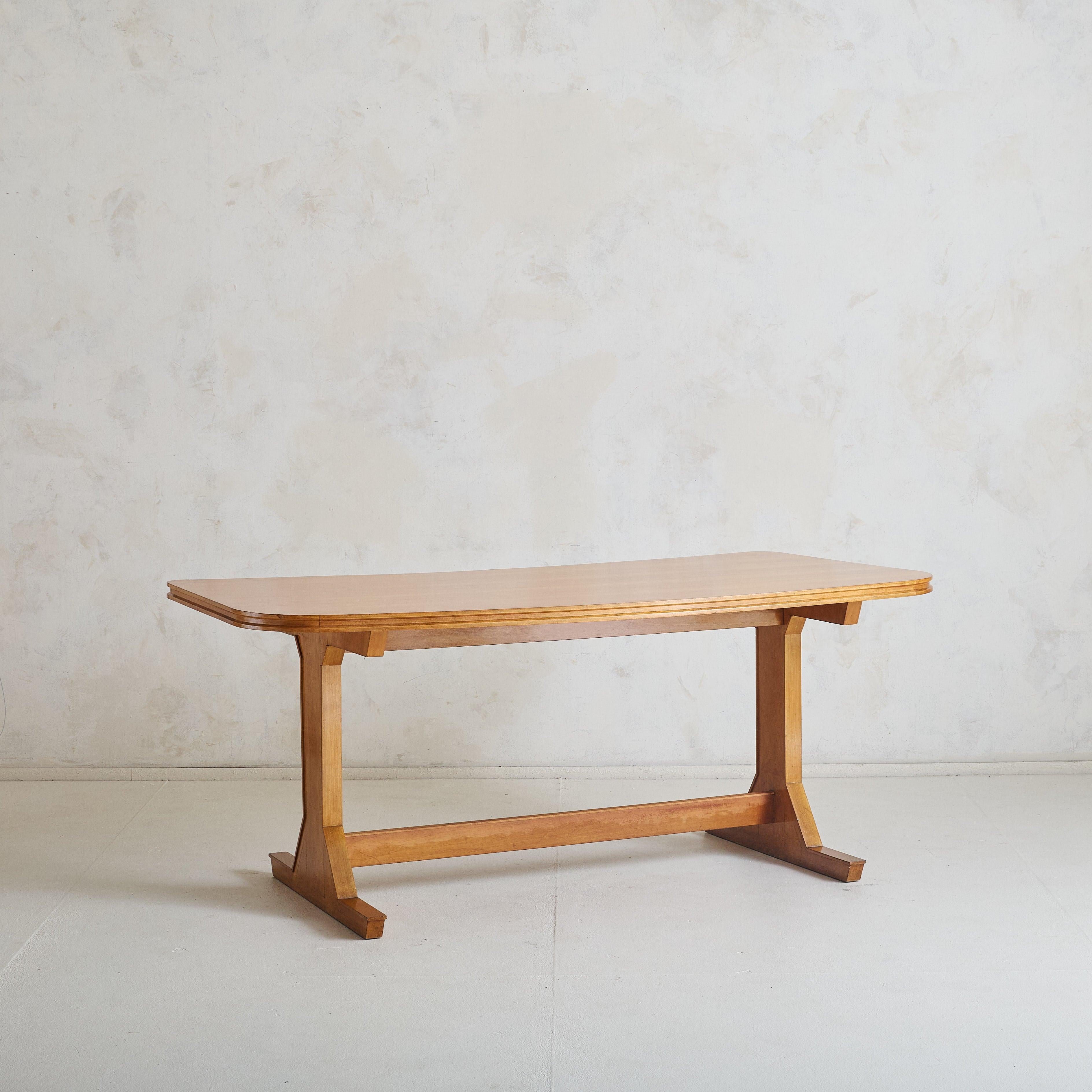 Mid-Century Modern Italian Wood Desk Attributed to Gianfranco Frattini, 1950s
