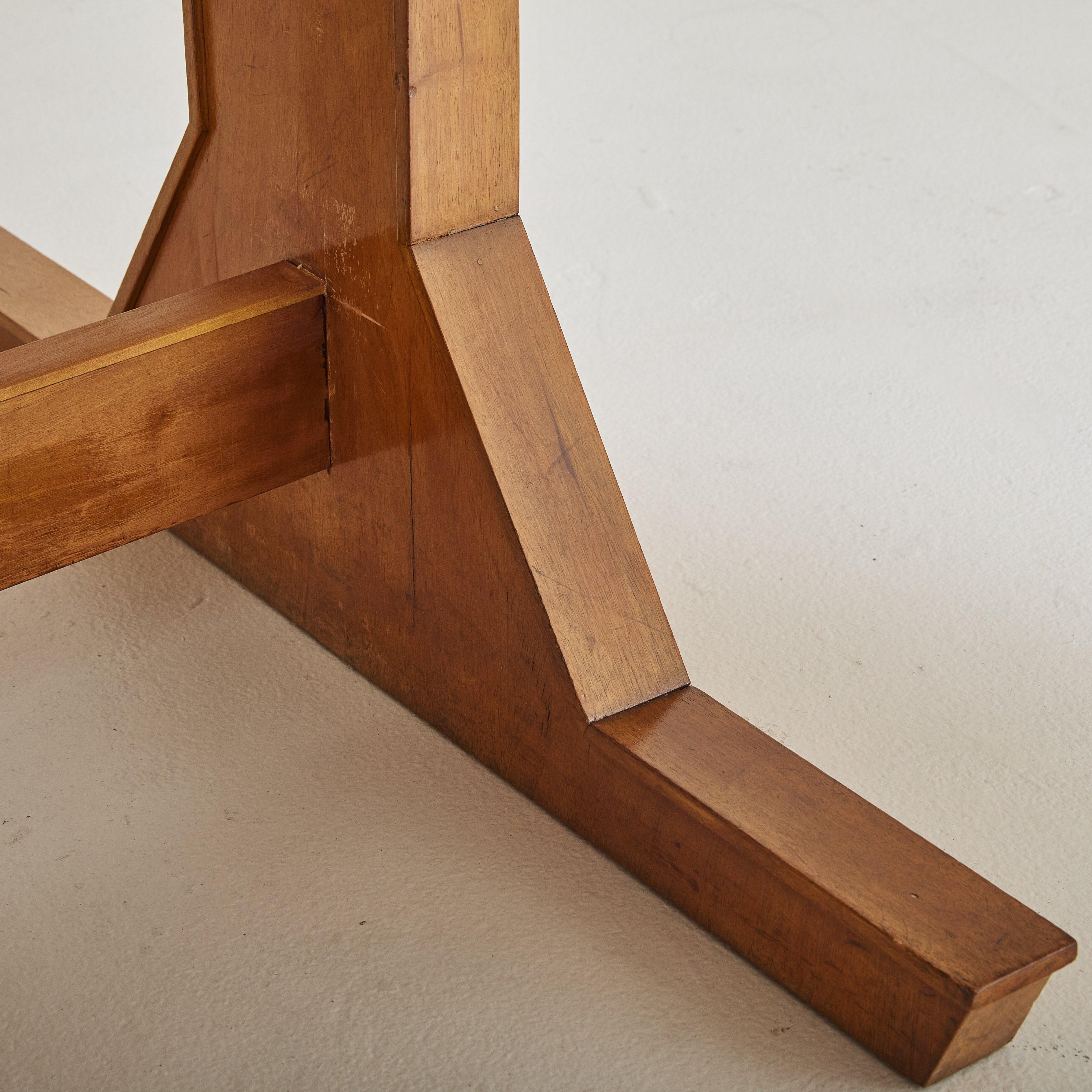 Italian Wood Desk Attributed to Gianfranco Frattini, 1950s 1