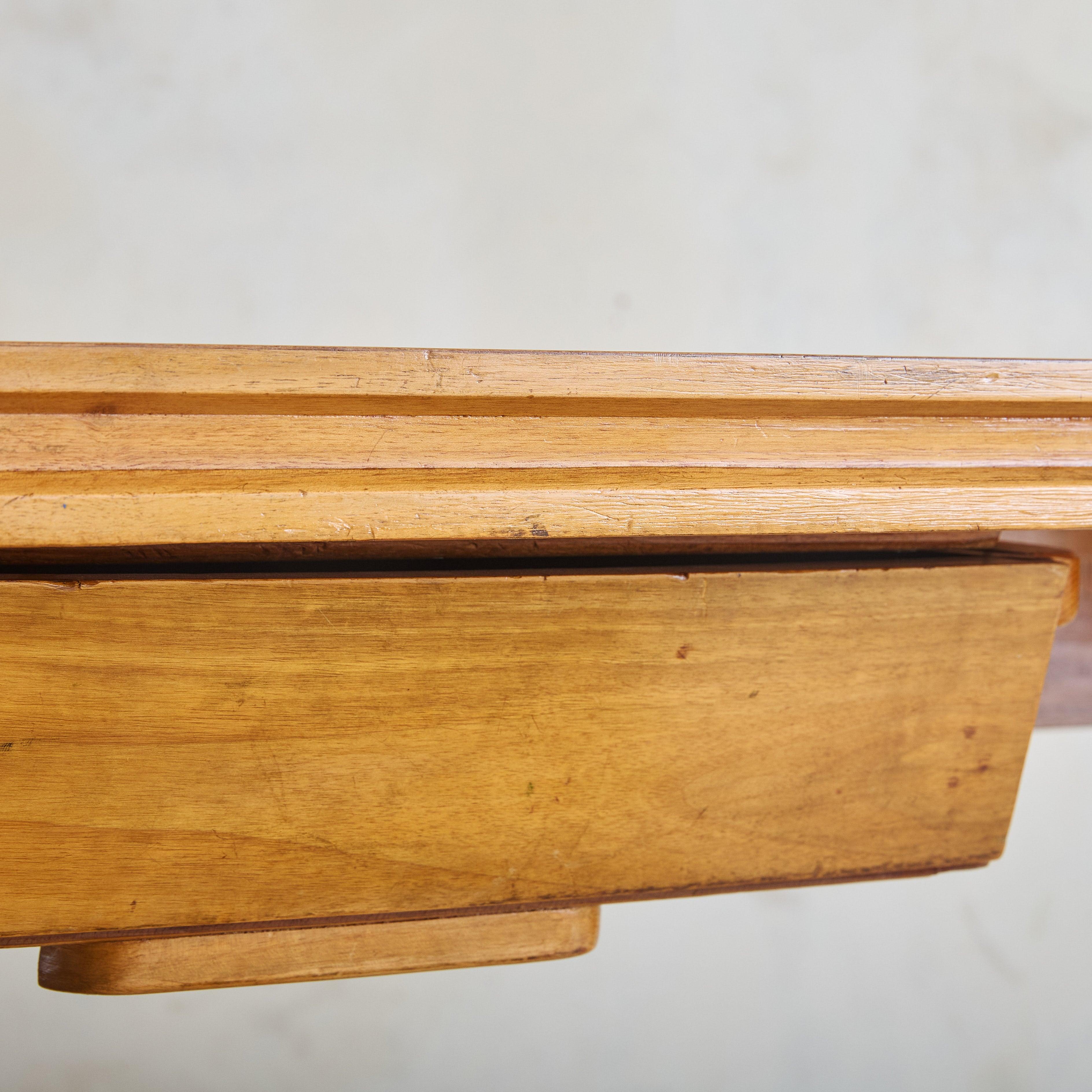 Italian Wood Desk Attributed to Gianfranco Frattini, 1950s 4