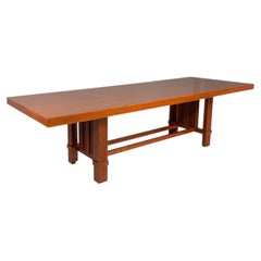Italian wood dining table 608 Taliesin 2 by Wright for Cassina, 1980s