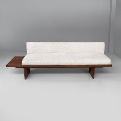 Italienische Holz-Stoff-Bank Tokyo von Charlotte Perriand für Cassina, 1960er Jahre