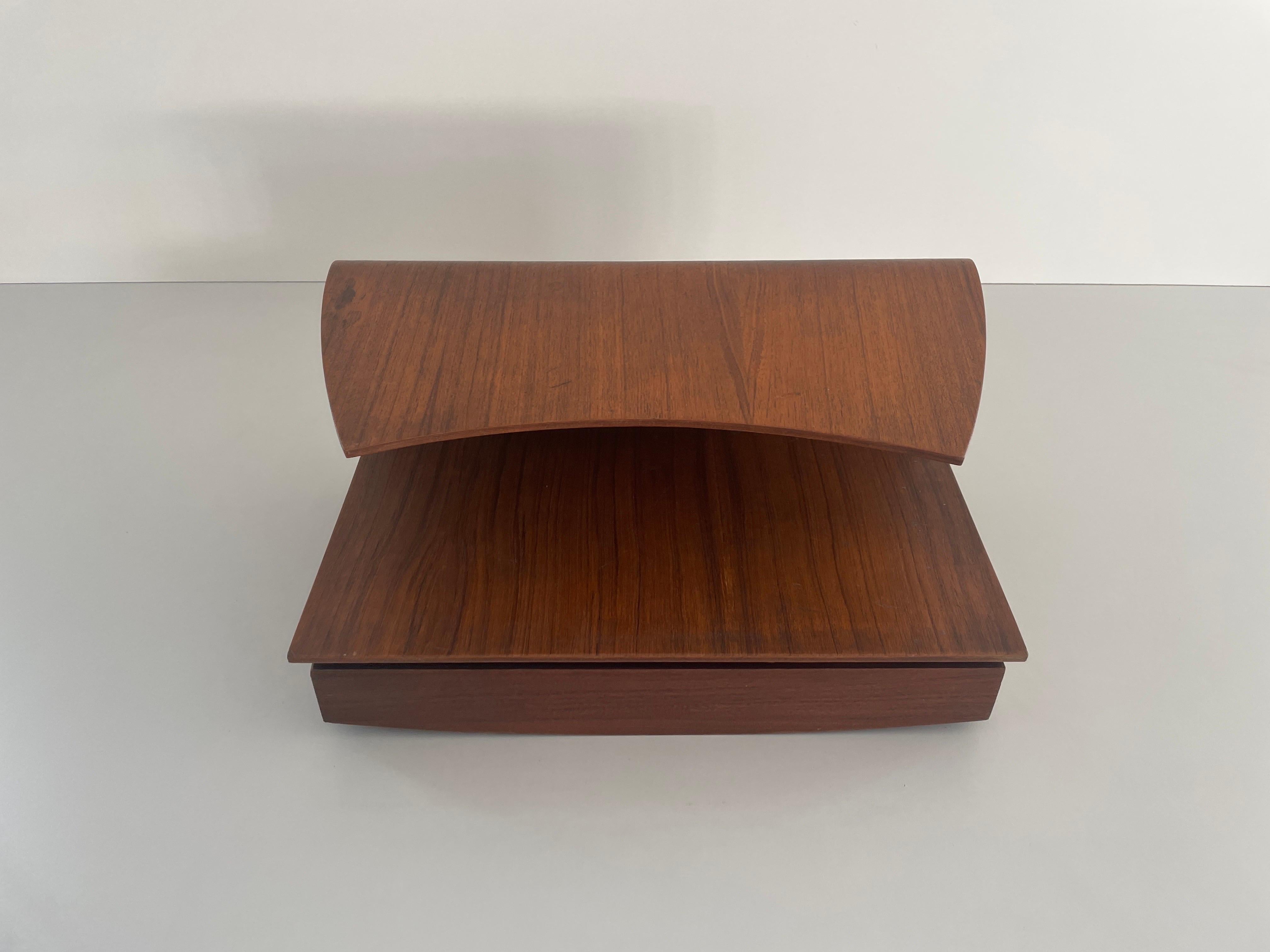 Mid-20th Century Italian Wood Floating Shelf with Drawer, 1960s, Italy For Sale