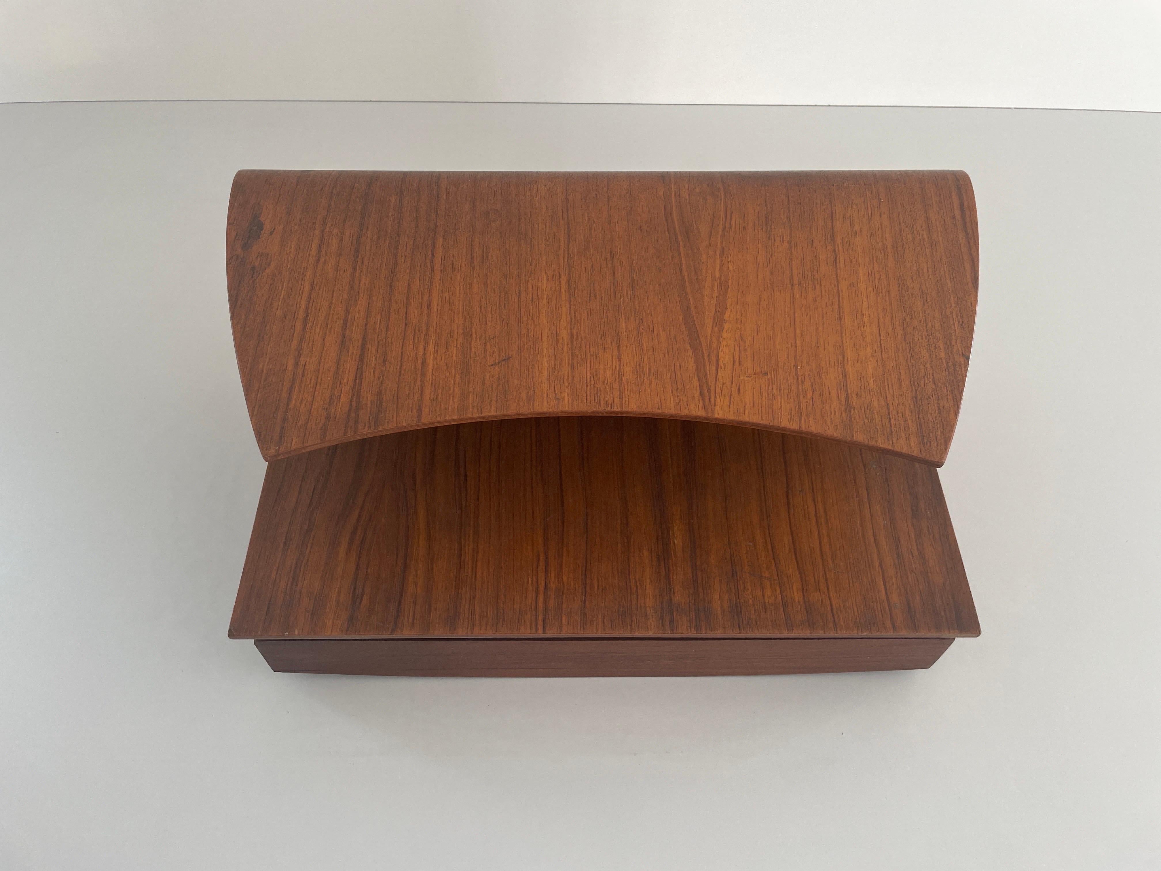 Italian Wood Floating Shelf with Drawer, 1960s, Italy For Sale 2