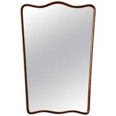 Italian Wood Frame Mirror in the Style of Paolo Buffa