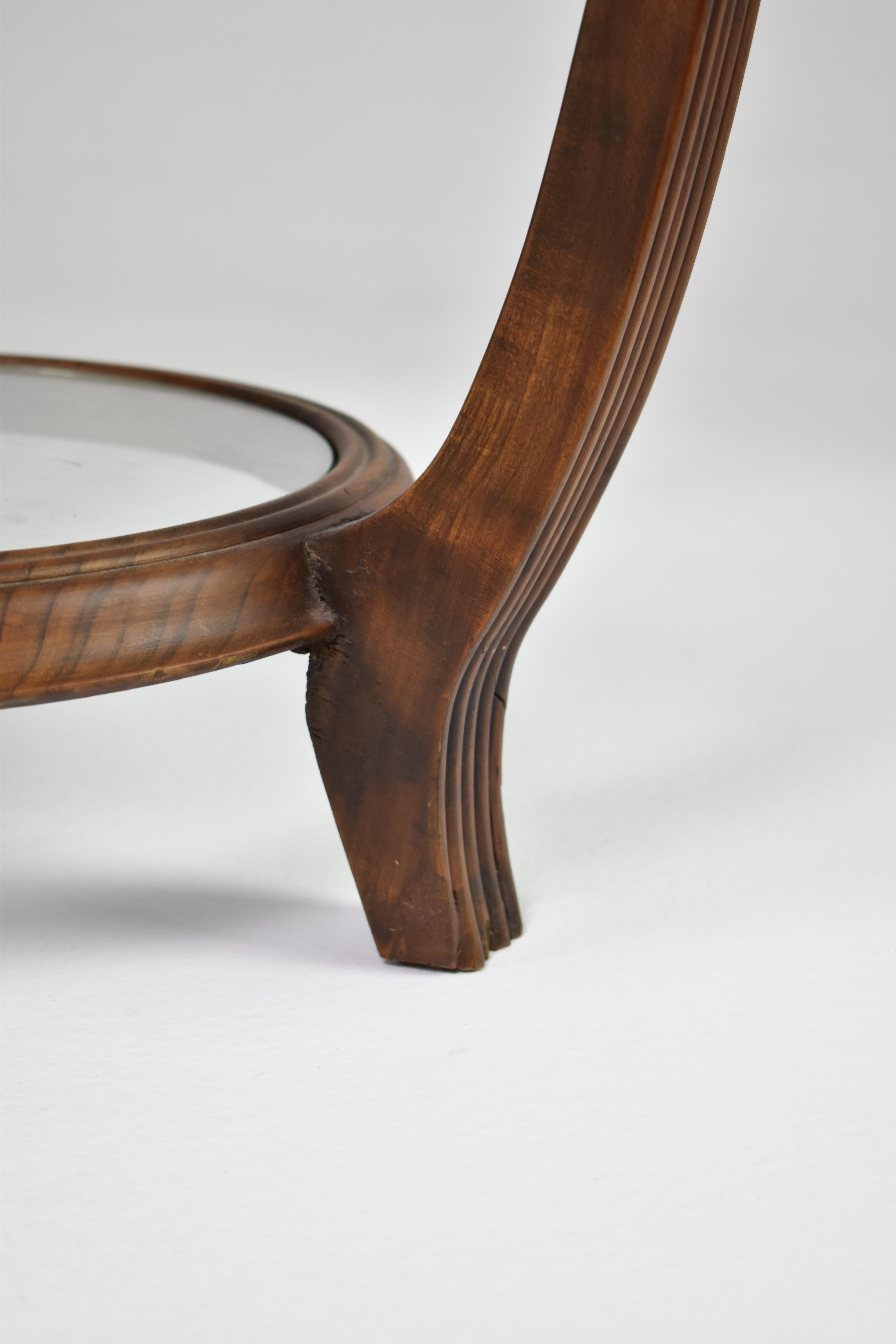Italian Wood & Glass Coffee Table Attributed to Paolo buffa, 1940-50s 4