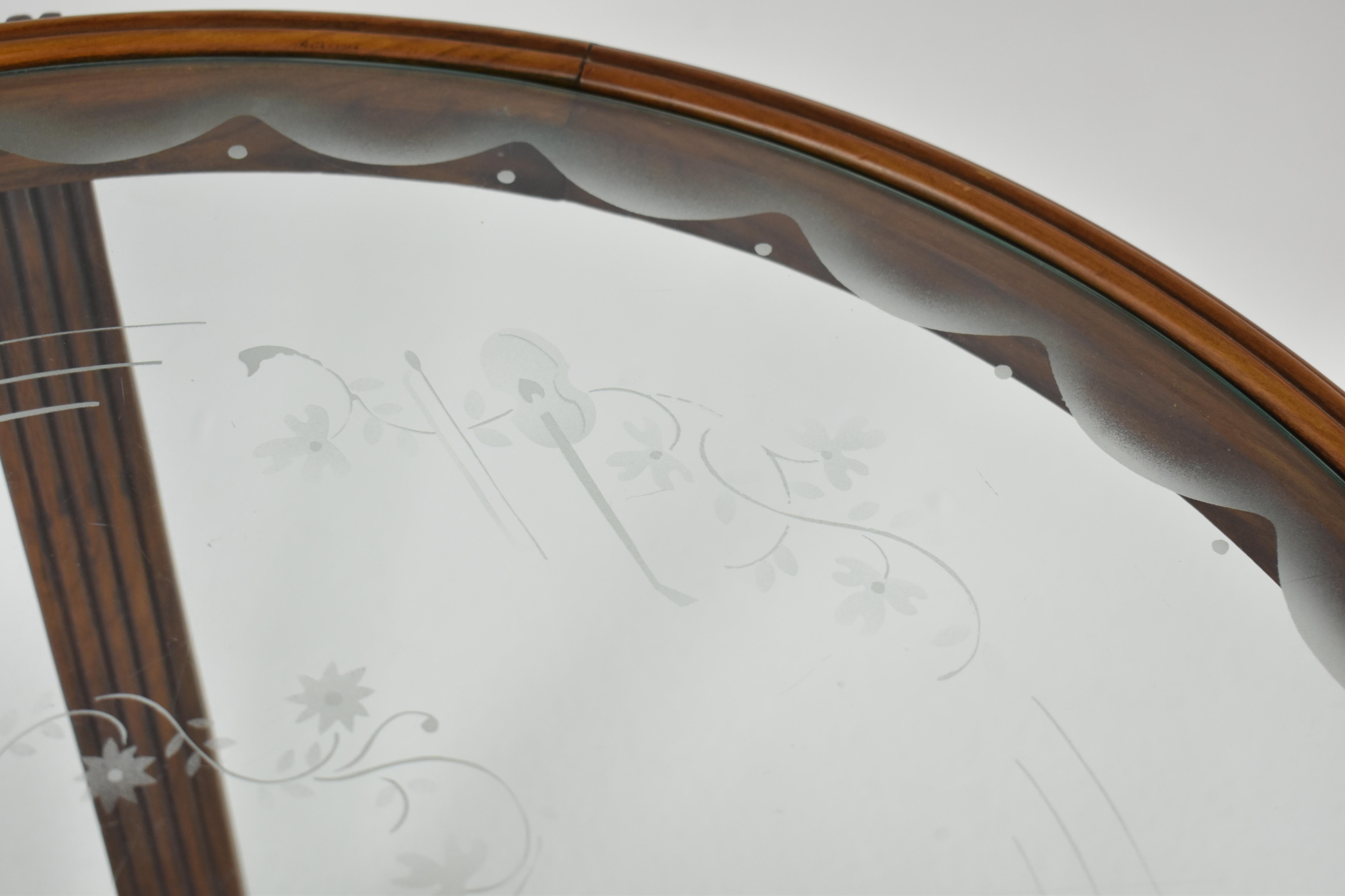 Italian Wood & Glass Coffee Table Attributed to Paolo buffa, 1940-50s 1